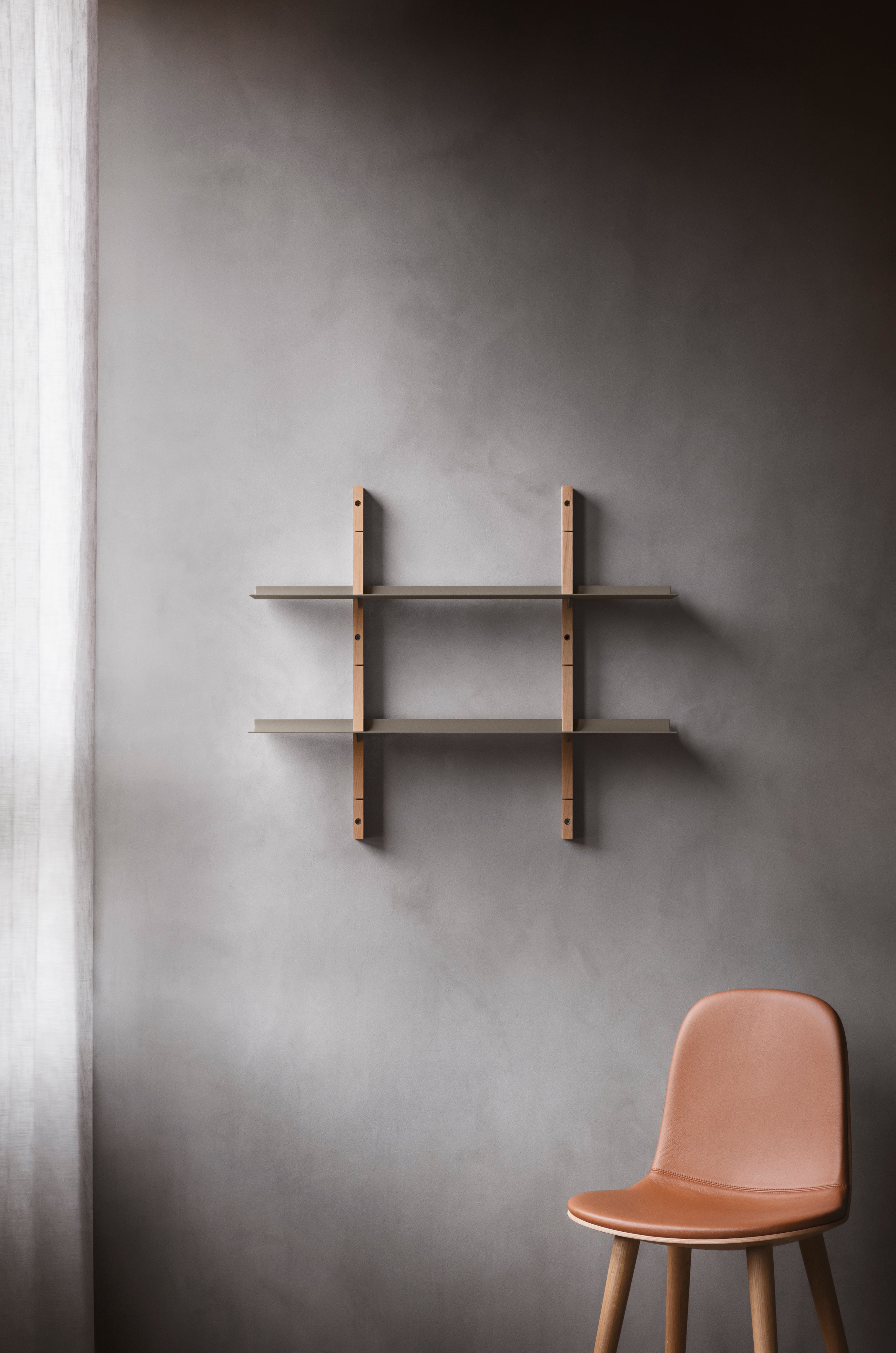 SMILE Gray Hanging Shelf Set