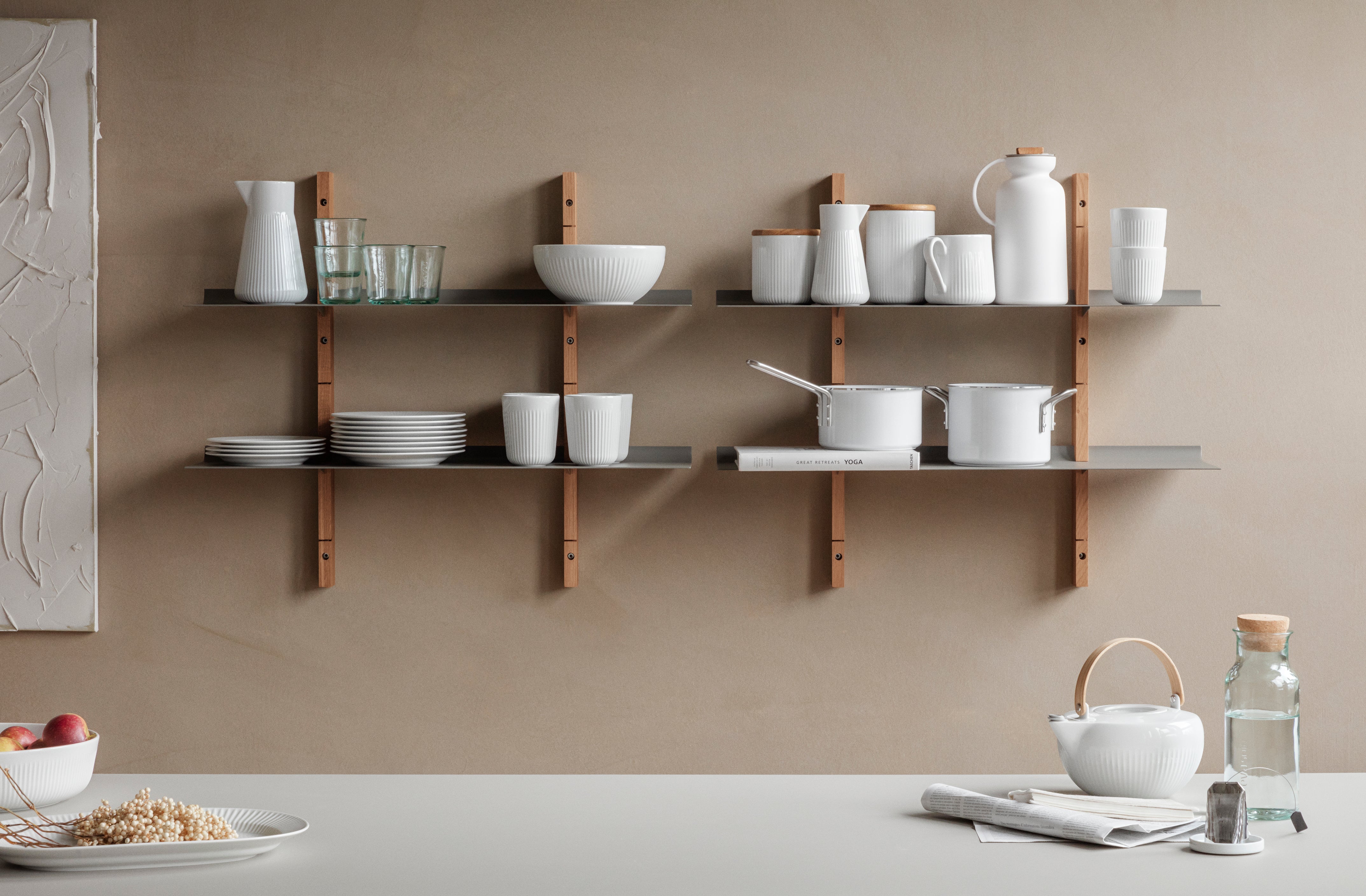 SMILE Gray Hanging Shelf Set