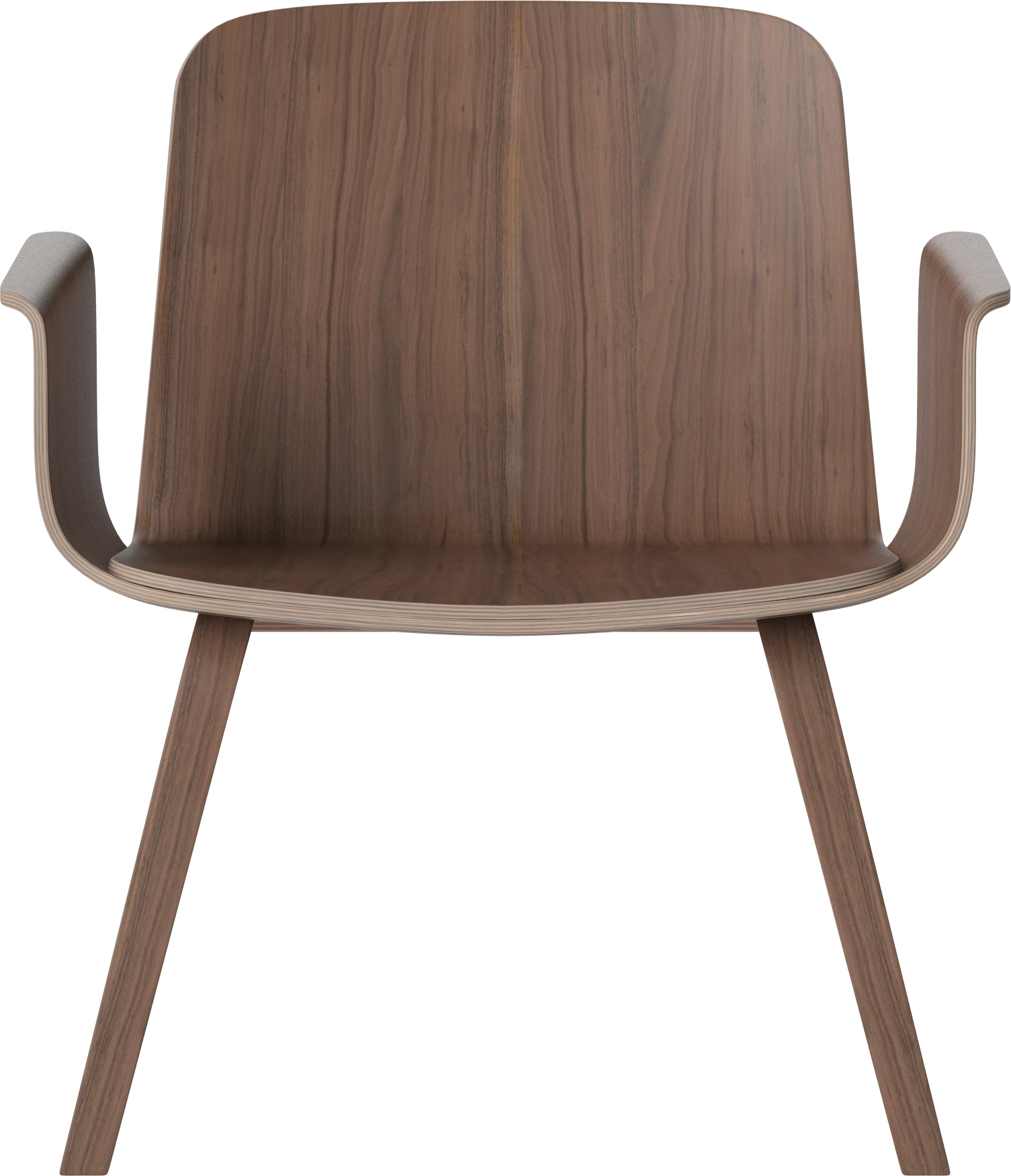 Sessel mit Palmenarmlehnen Nussfurnier