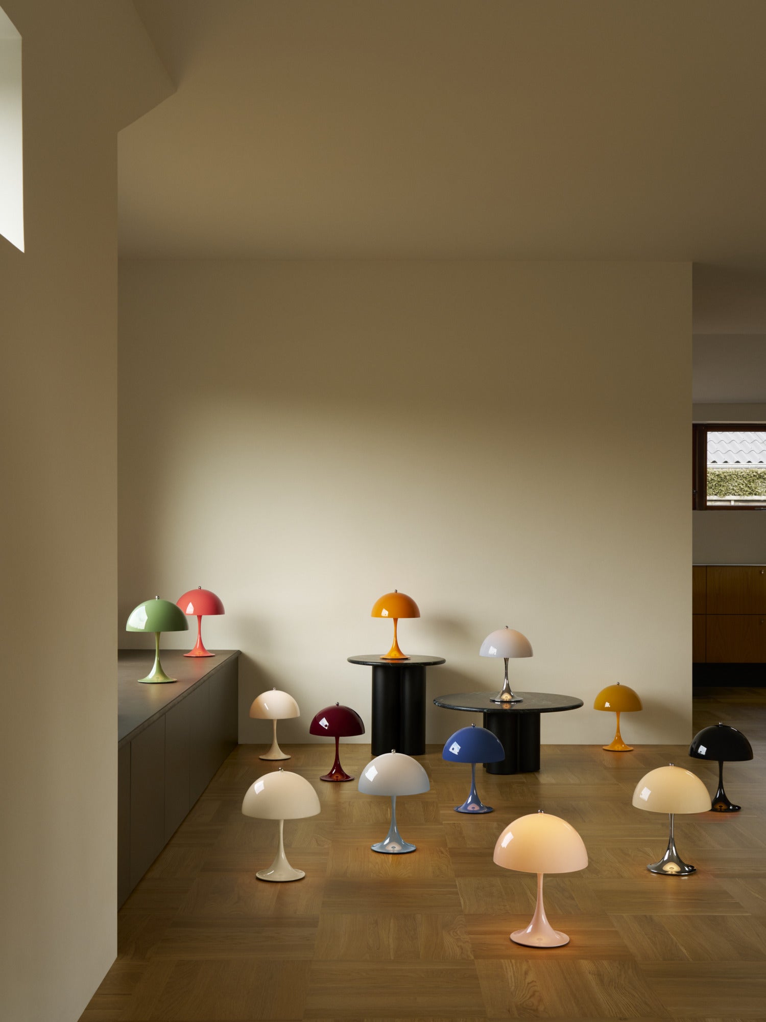 Tragbare Lampe PANTHELLA 250 burgunderrot