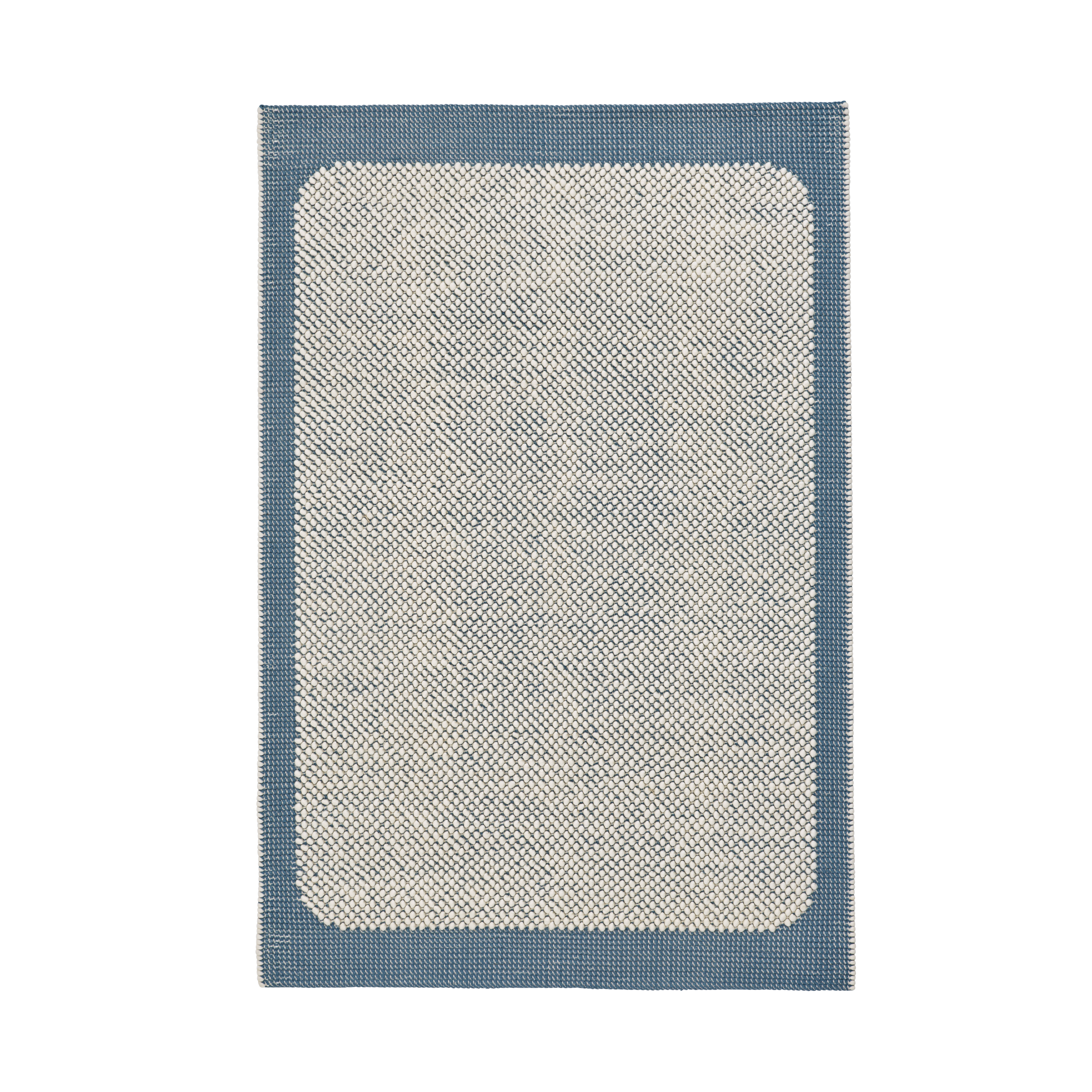 Teppich PEBBLE blau mit beige