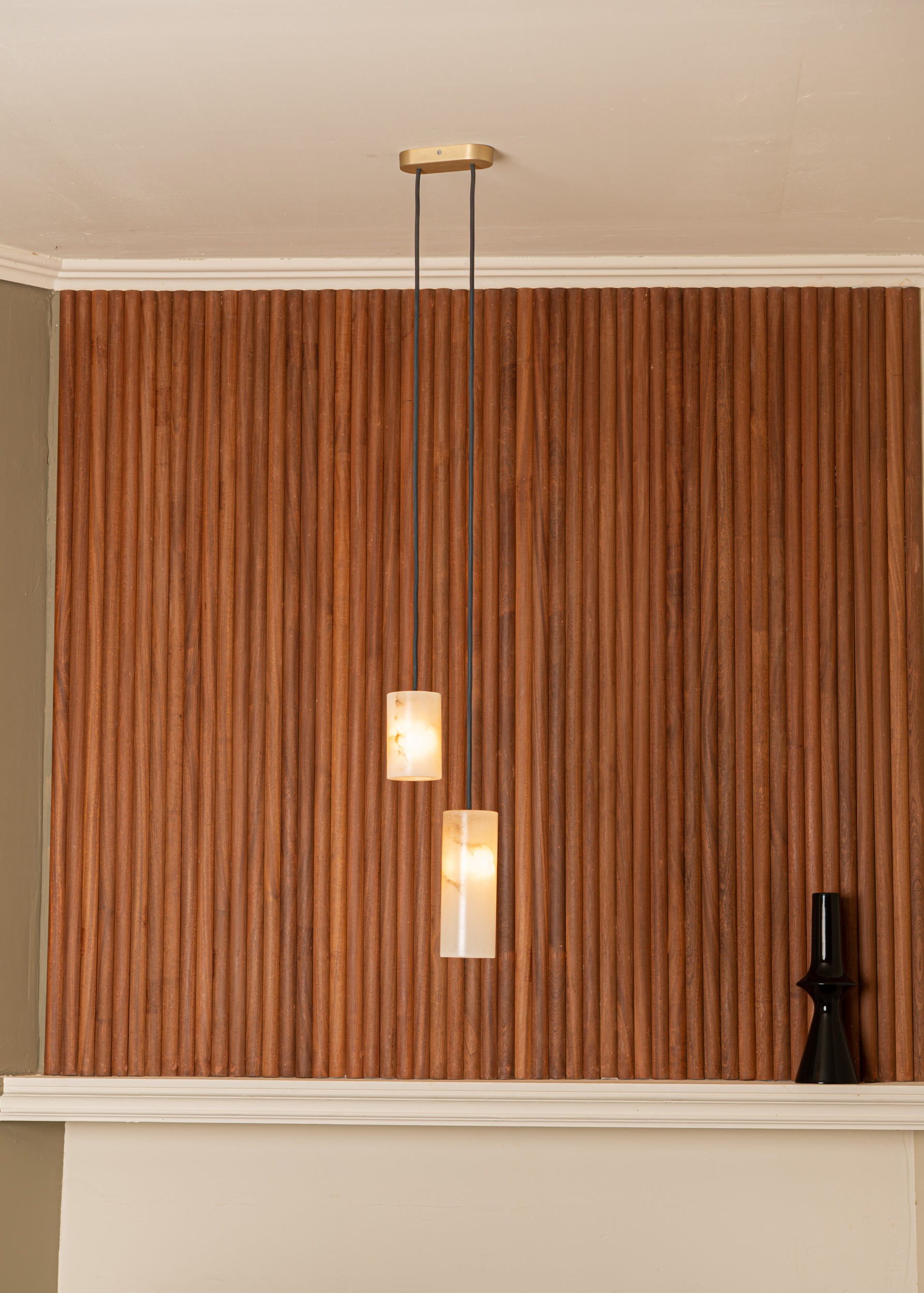 Hanging Lamp MANIKO PIPO DOUBLE White Alabaster