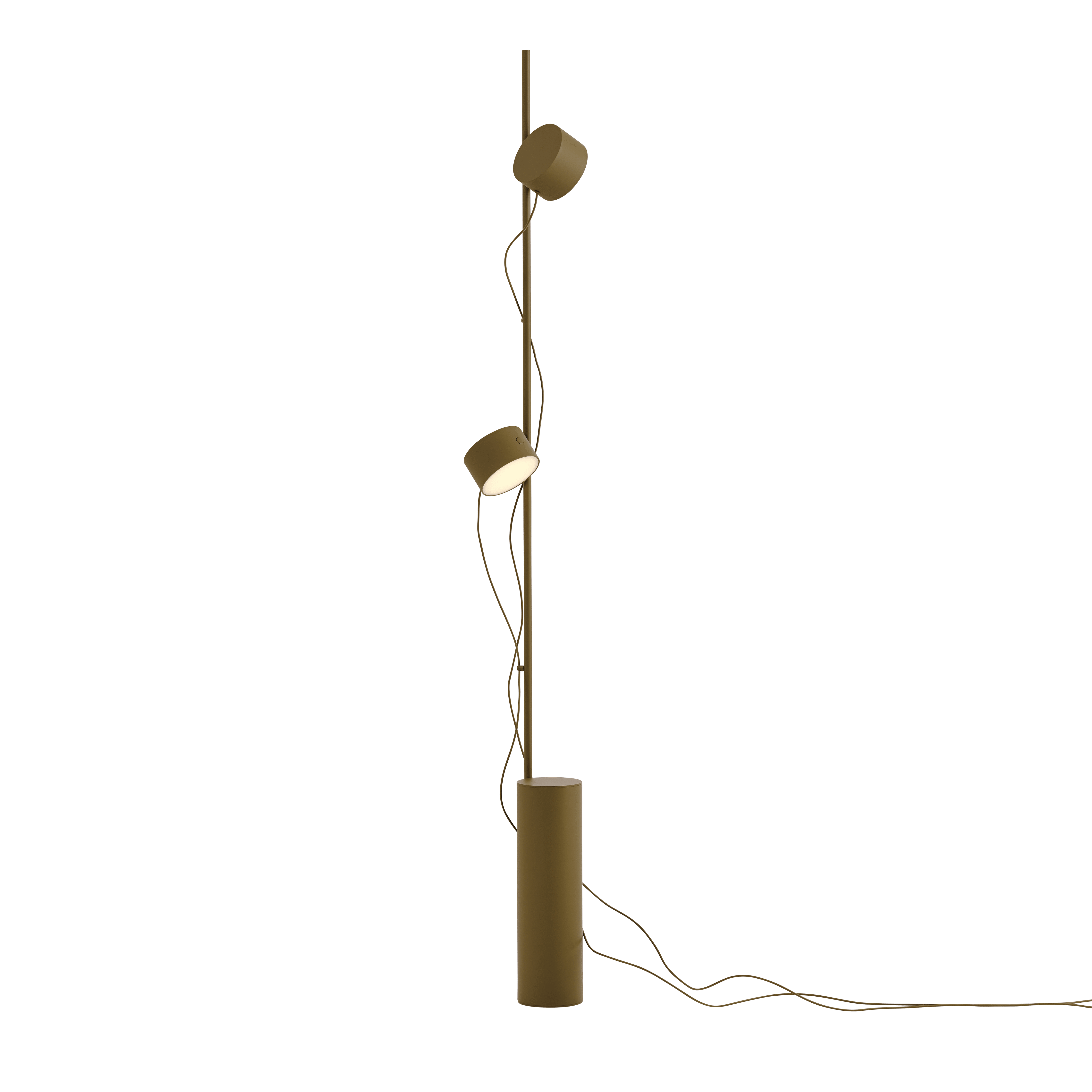 Stehlampe POST braun-grün