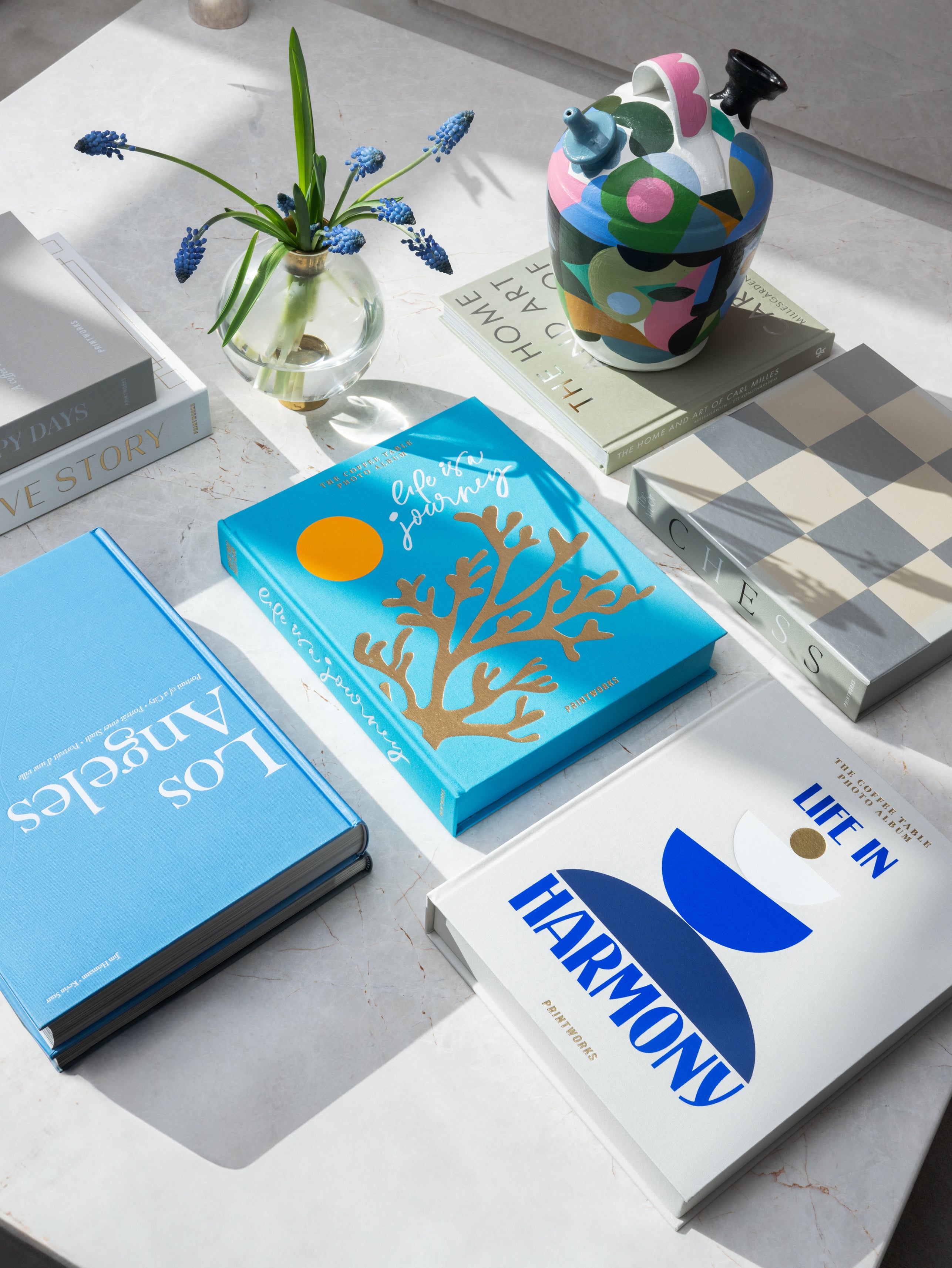 Photo Album LIFE IS A JOURNEY turquoise with gold