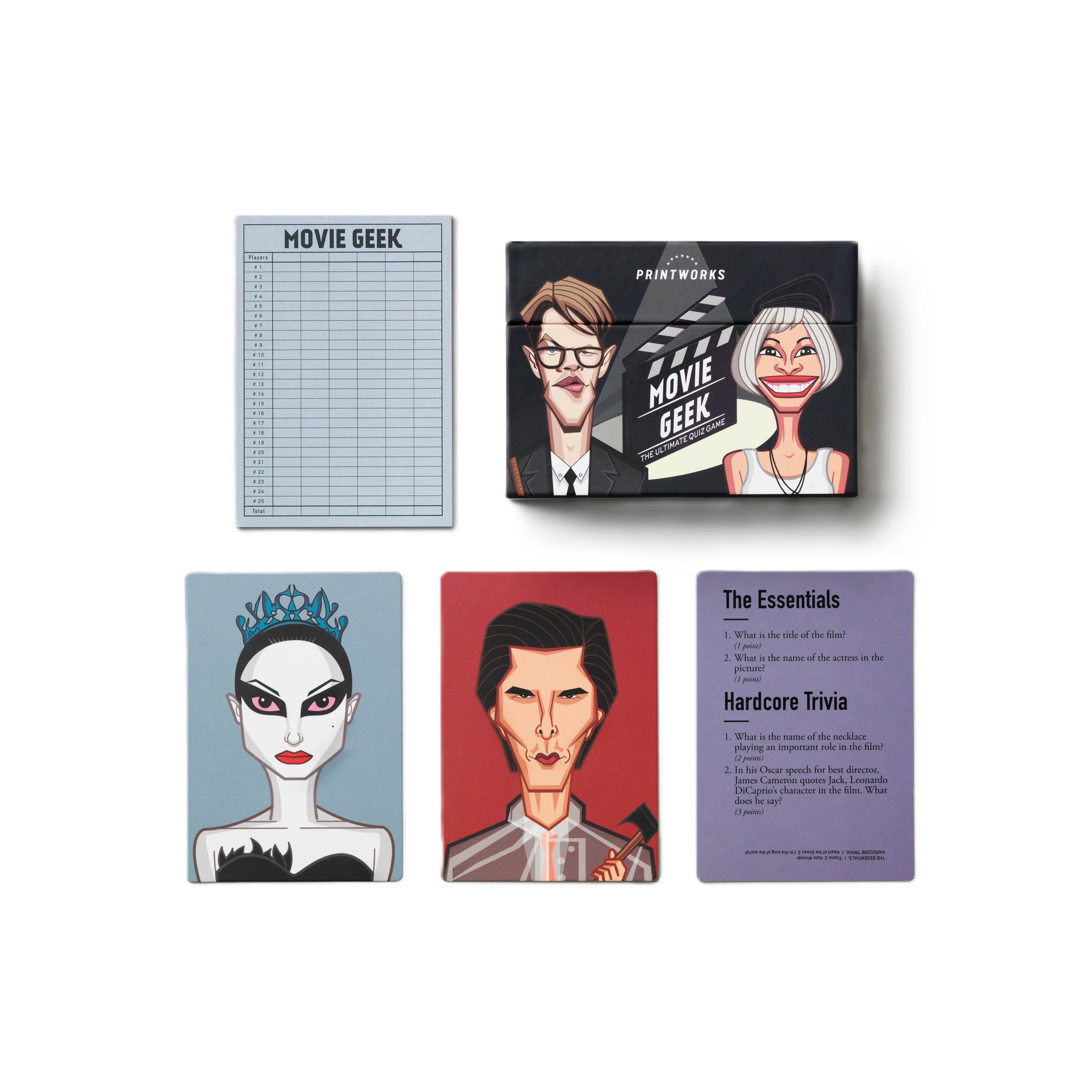 Gra skojarzeń TRIVIA GAME MOVIE GEEK schwarz
