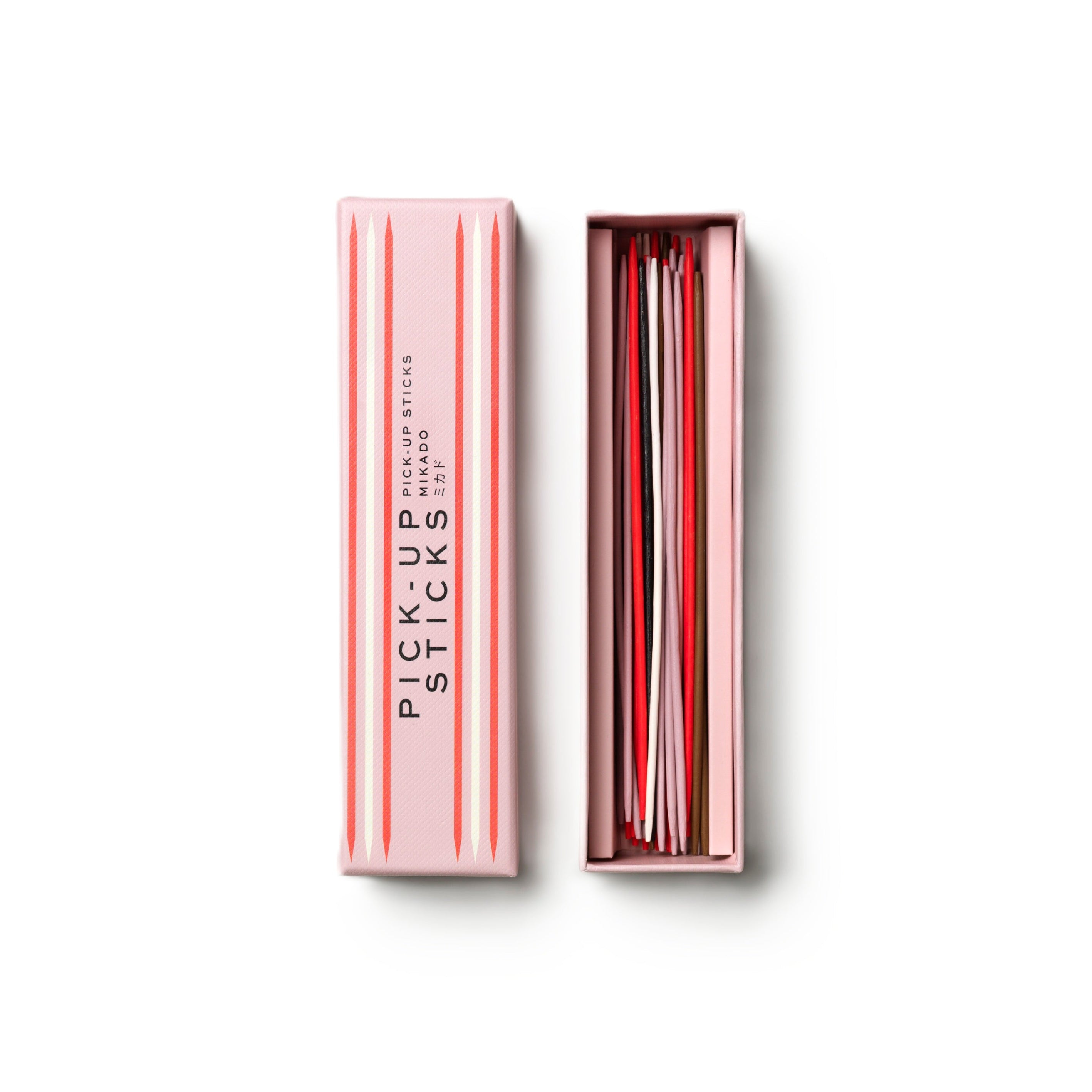 Gra bierki PICK UP STICKS rosa mit rot