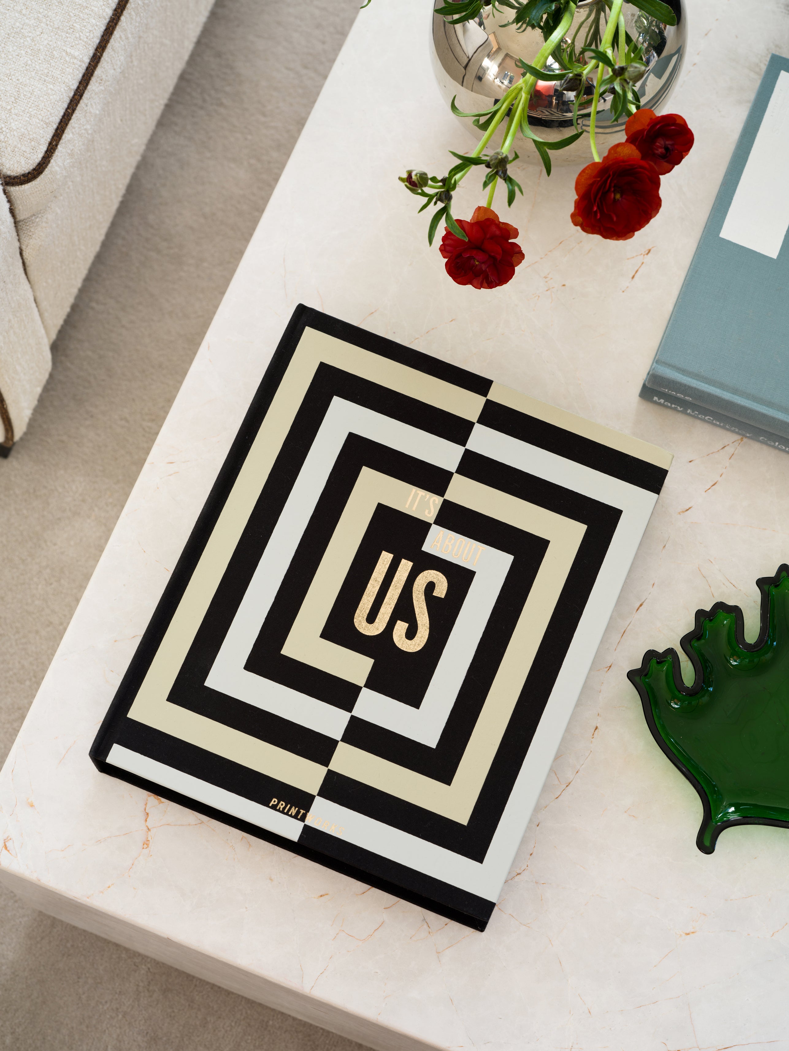 Photo Album IT'S ABOUT US black with white and gold