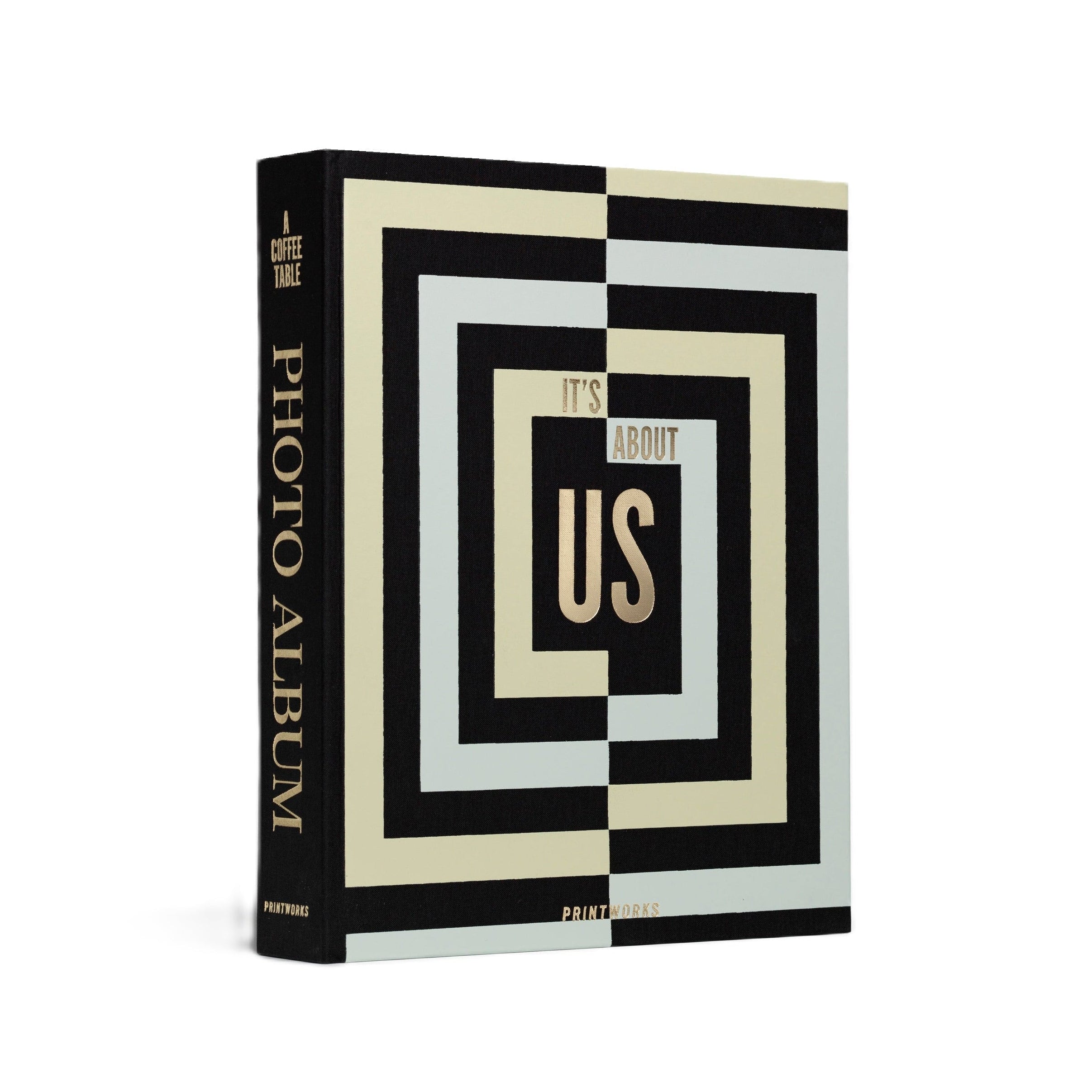 Photo Album IT'S ABOUT US black with white and gold