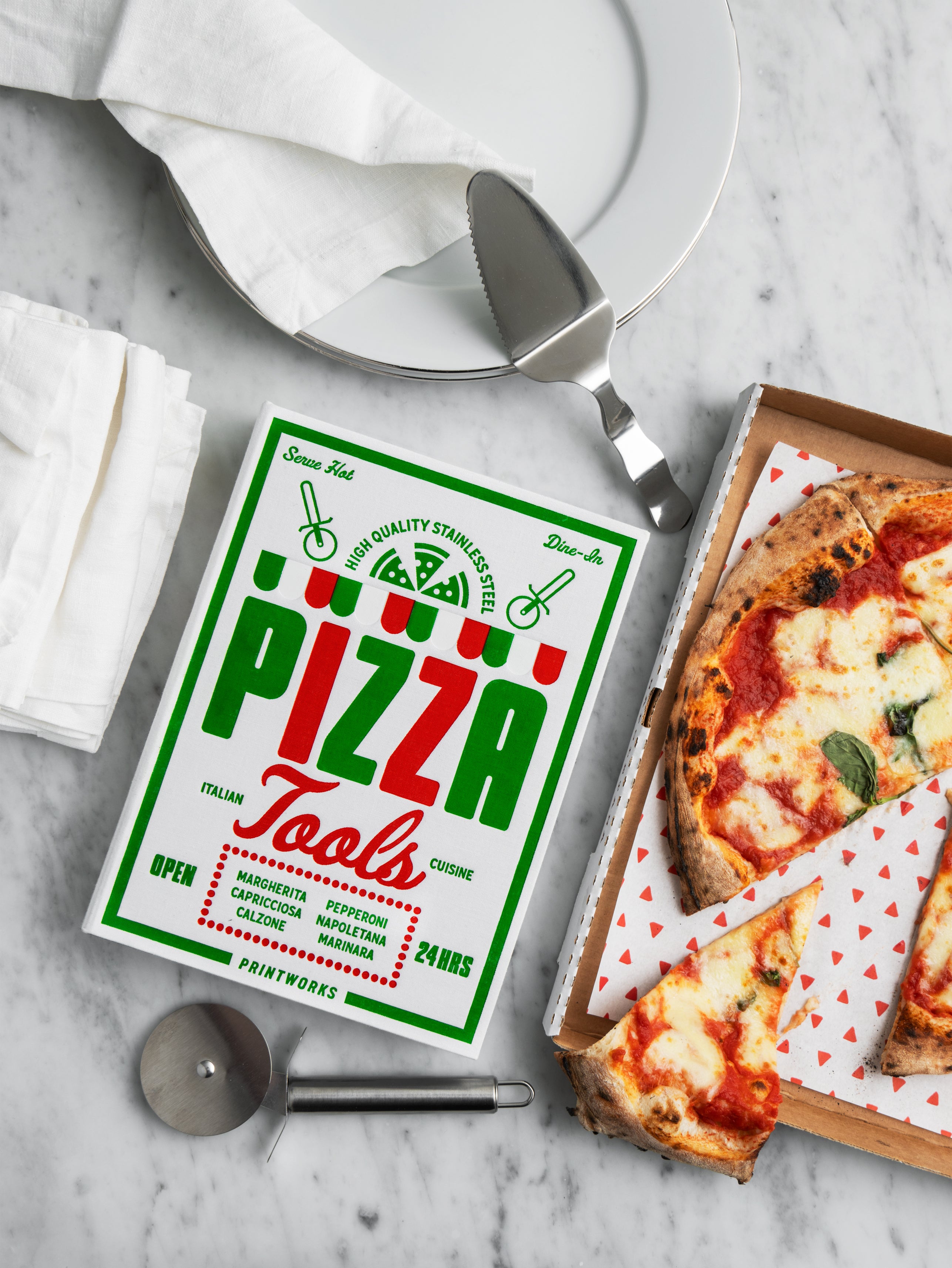 Pizzaset PIZZA TOOLS weiß