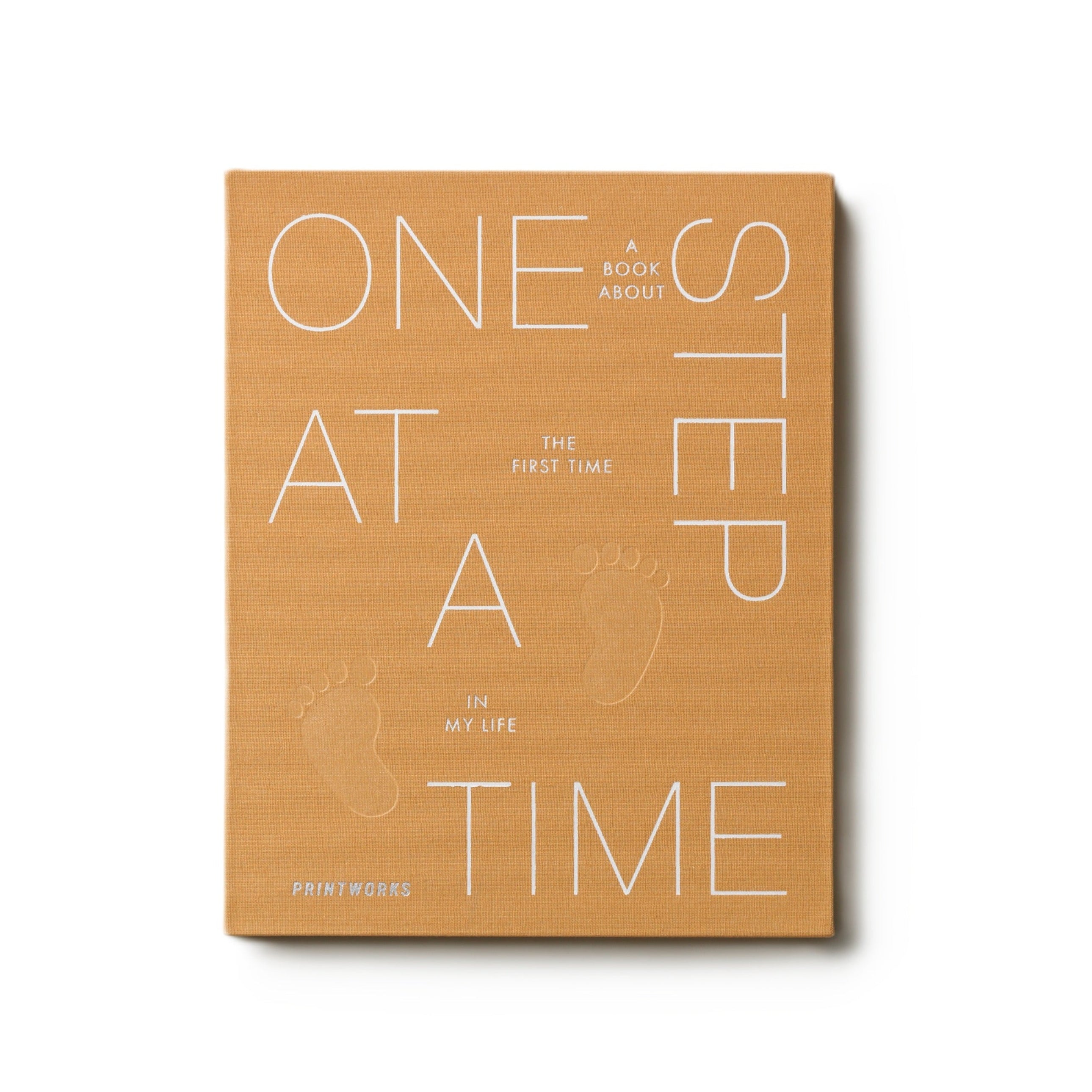 Erinnerungsalbum ONE STEP AT A TIME gelb mit Weiß