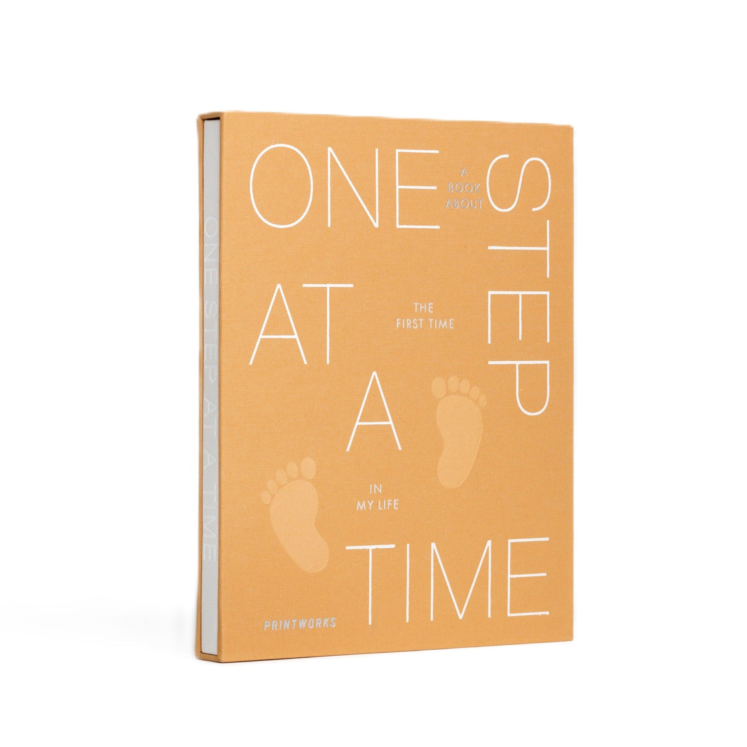 Erinnerungsalbum ONE STEP AT A TIME gelb mit Weiß