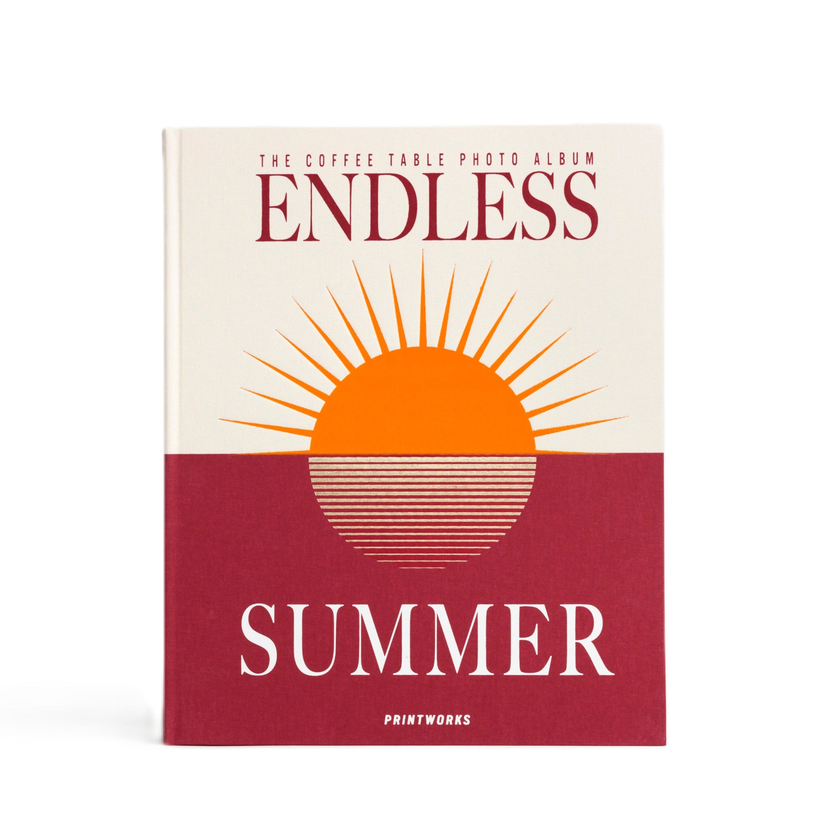 ENDLESS SUMMER burgundy photo album with beige