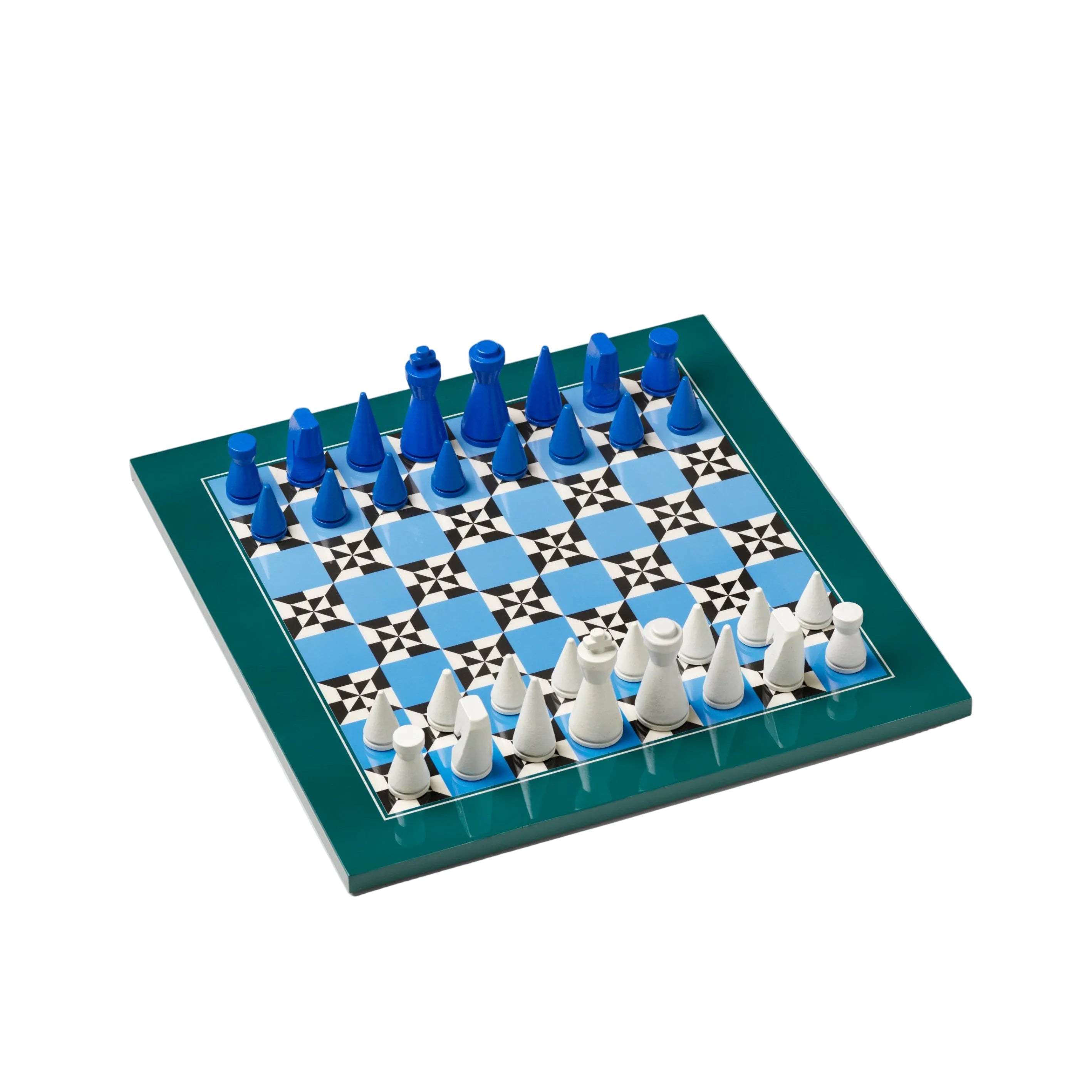 Lacquered Chess Set POSEIDON Blue