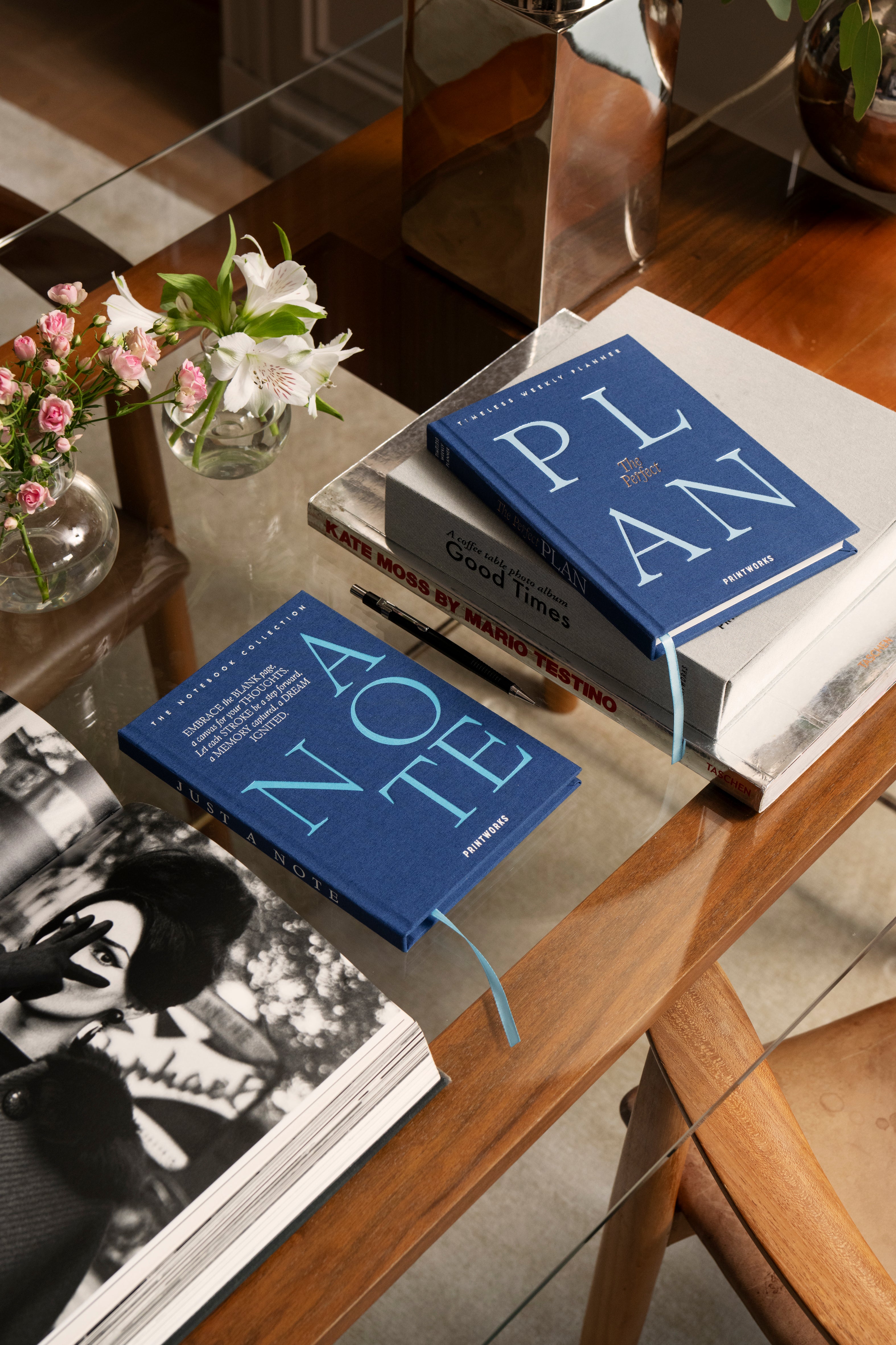 Weekly Planner THE PERFECT PLAN navy blue with blue