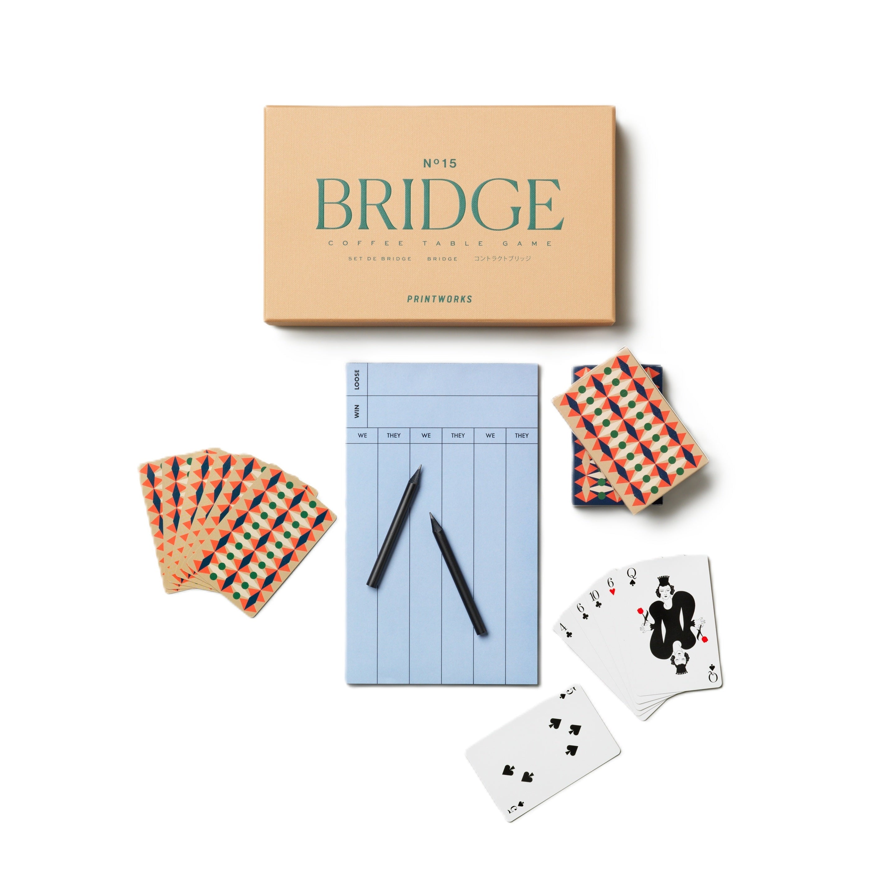 Bridge Set Spielkarten-Set braun