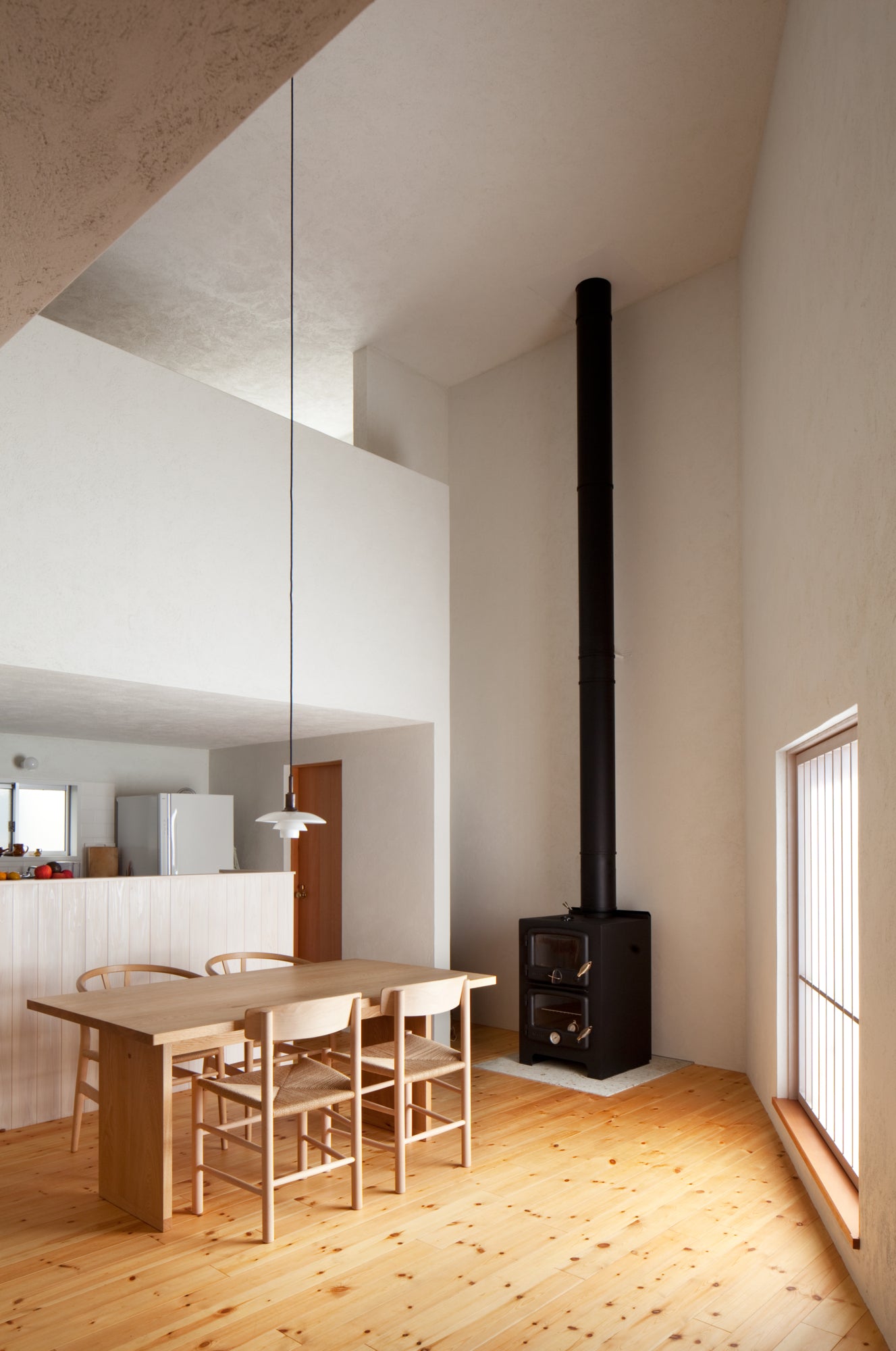 PH 3/2 Pendant Lamp in White with Black Finish