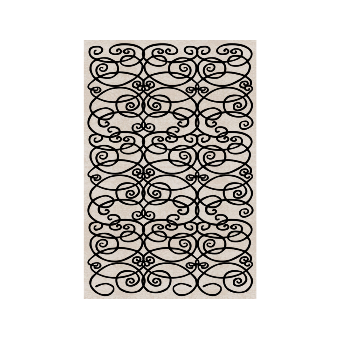Teppich MIRRING REKTANGULAR beige-schwarz