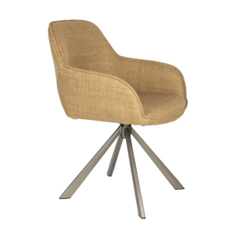 TOYE chair mustard brown