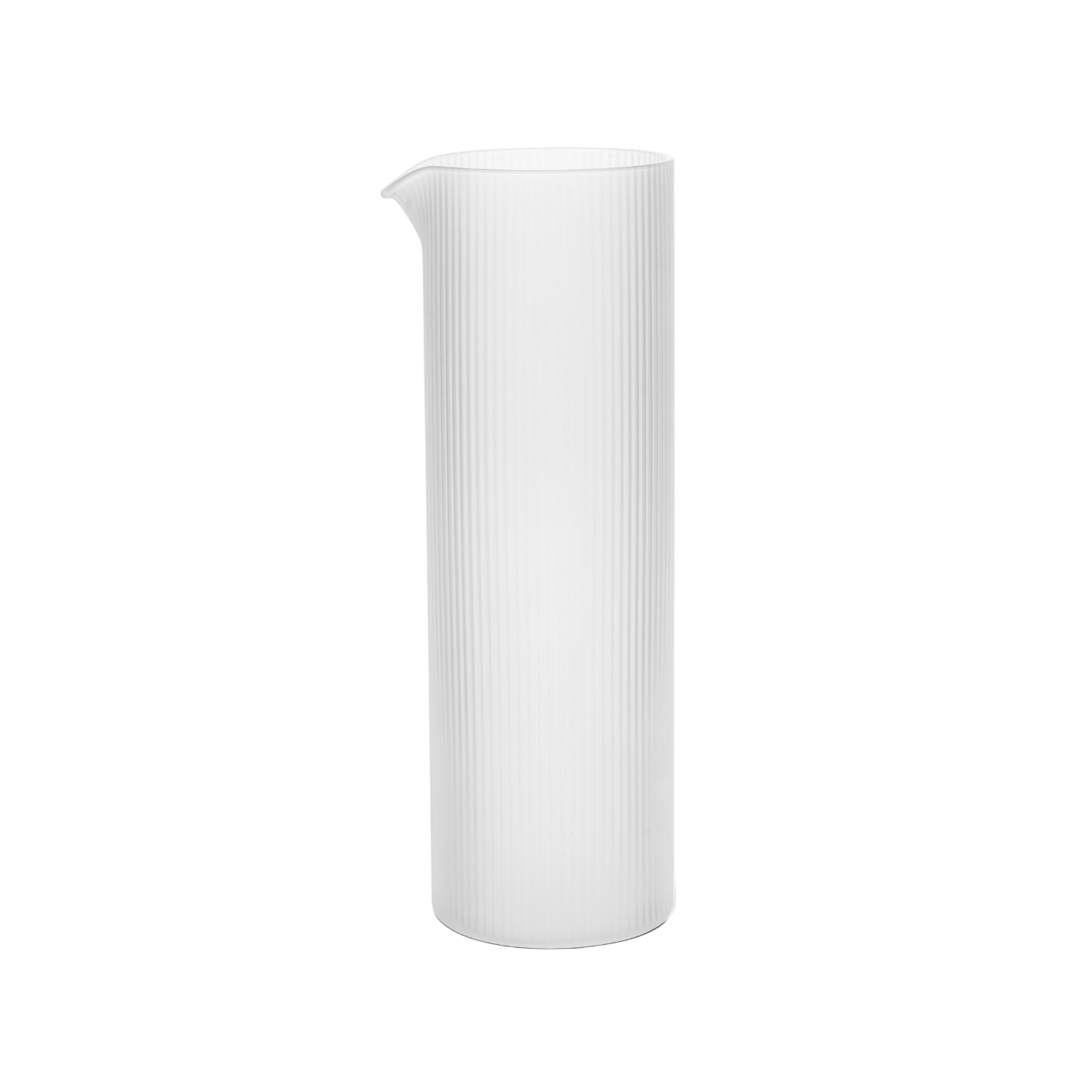 Wasserkrug RIPPLE aus weißem Glas