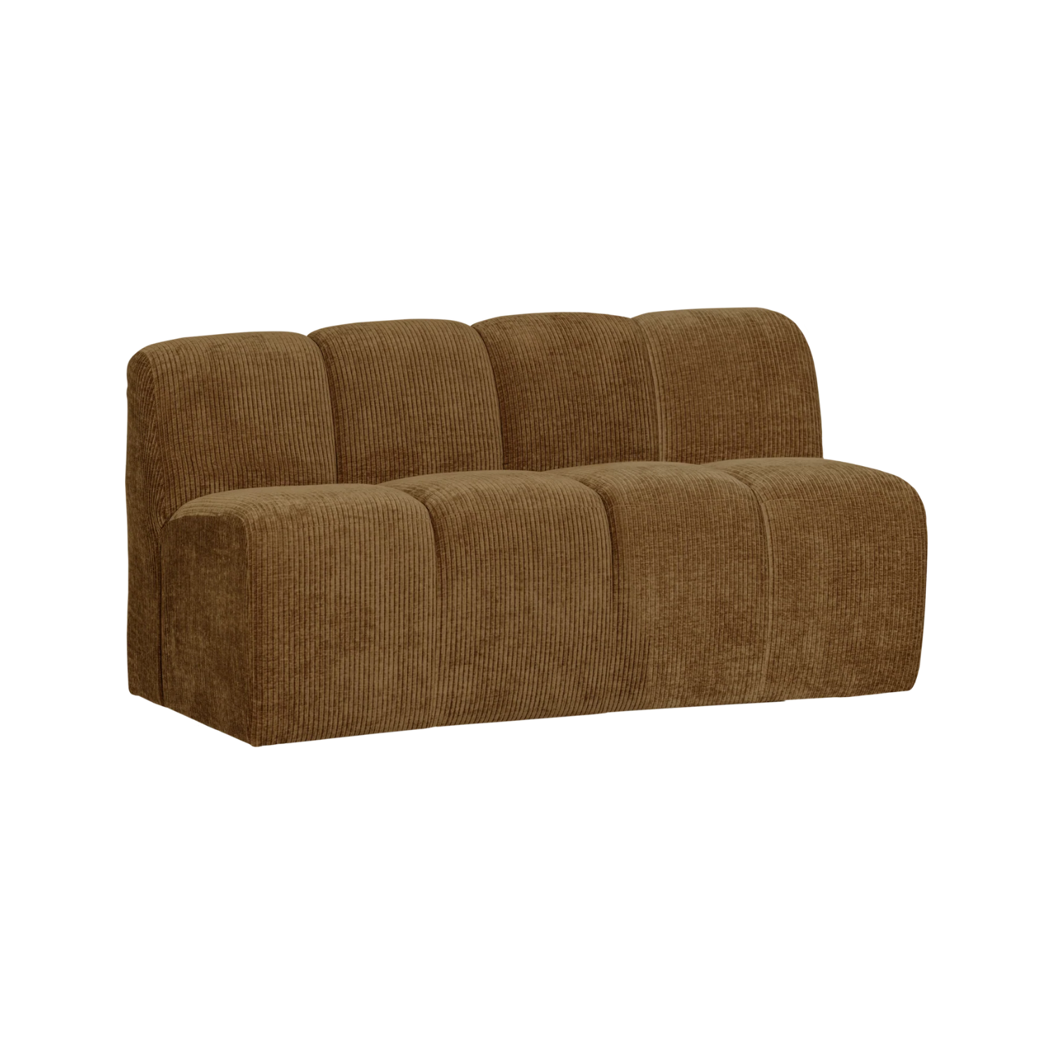 Modulares Sofa MOJO - 3-sitziges Element in dunklem Honigcord