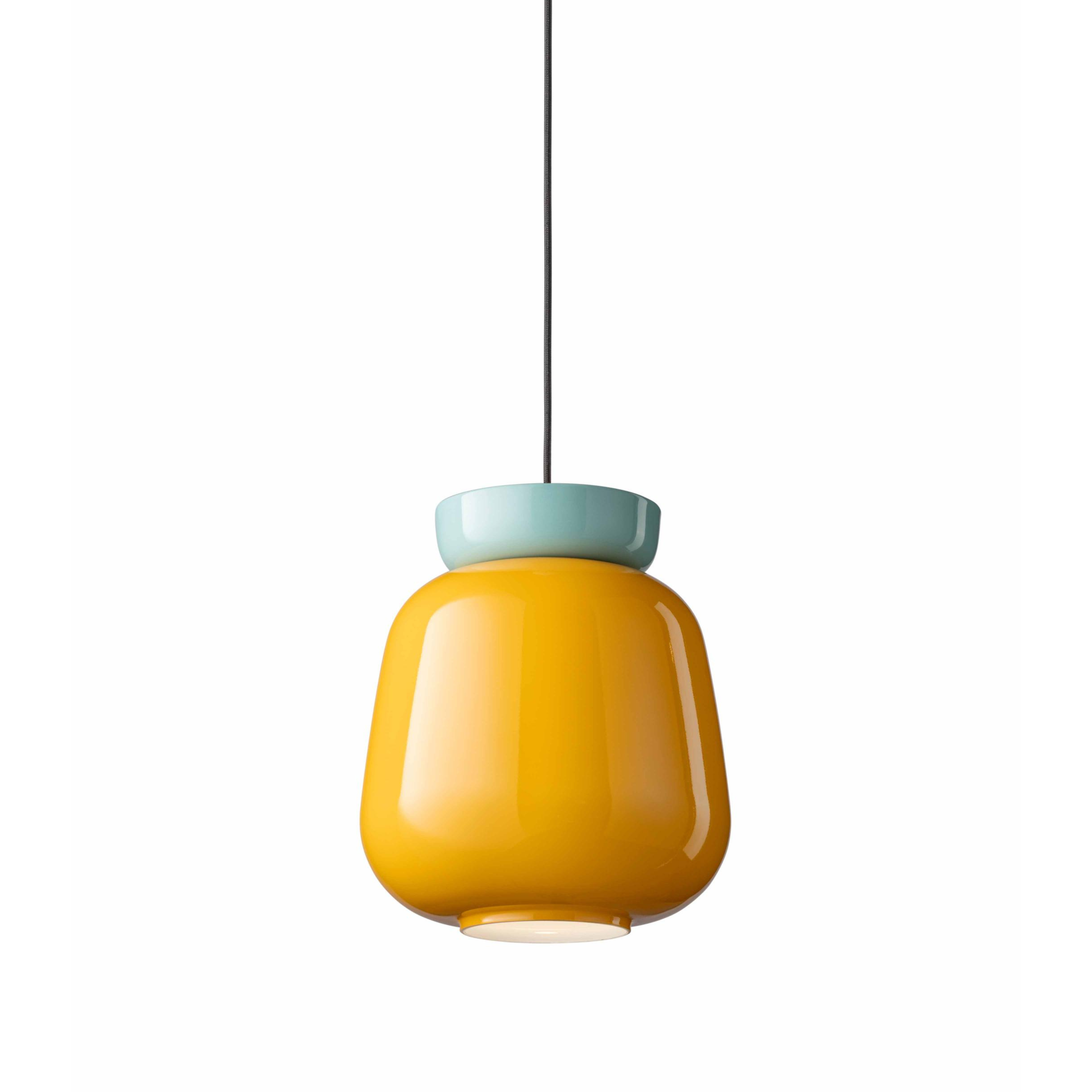 Lampa wisząca ceramiczna CORCOVADO żółty z błękitnym – Ferroluce