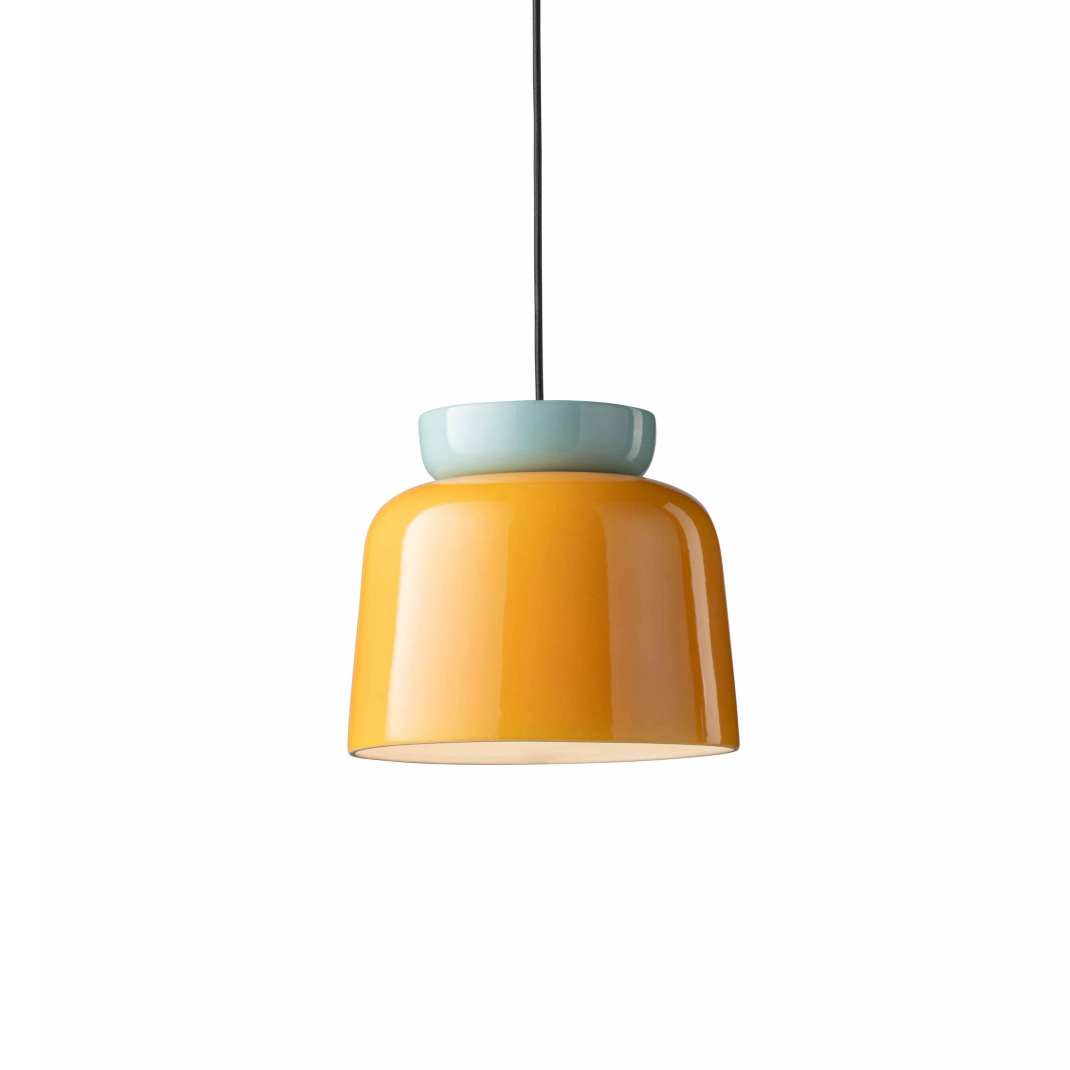 Lampa wisząca ceramiczna CORCOVADO żółty z błękitnym – Ferroluce