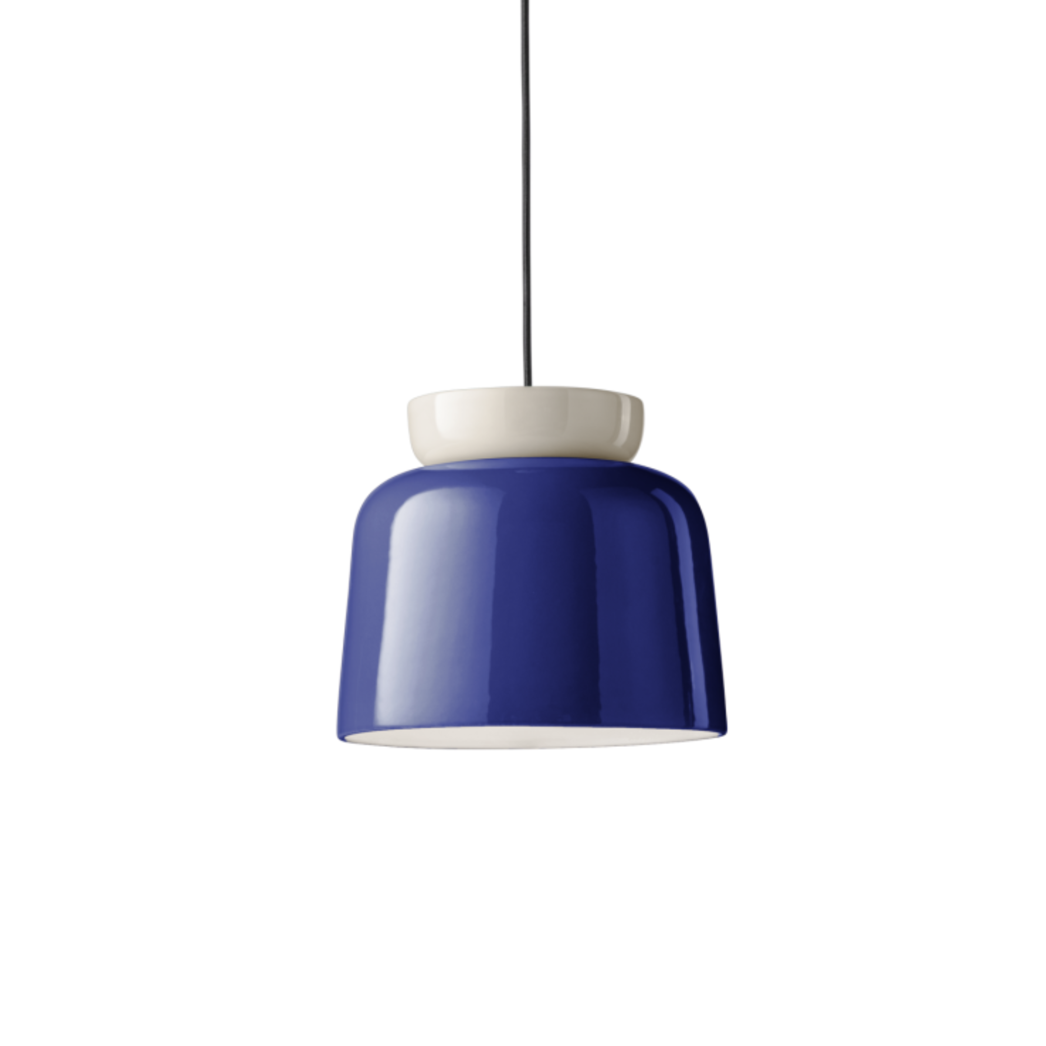 Lampa wisząca ceramiczna CORCOVADO granatowy z beżowym – Ferroluce