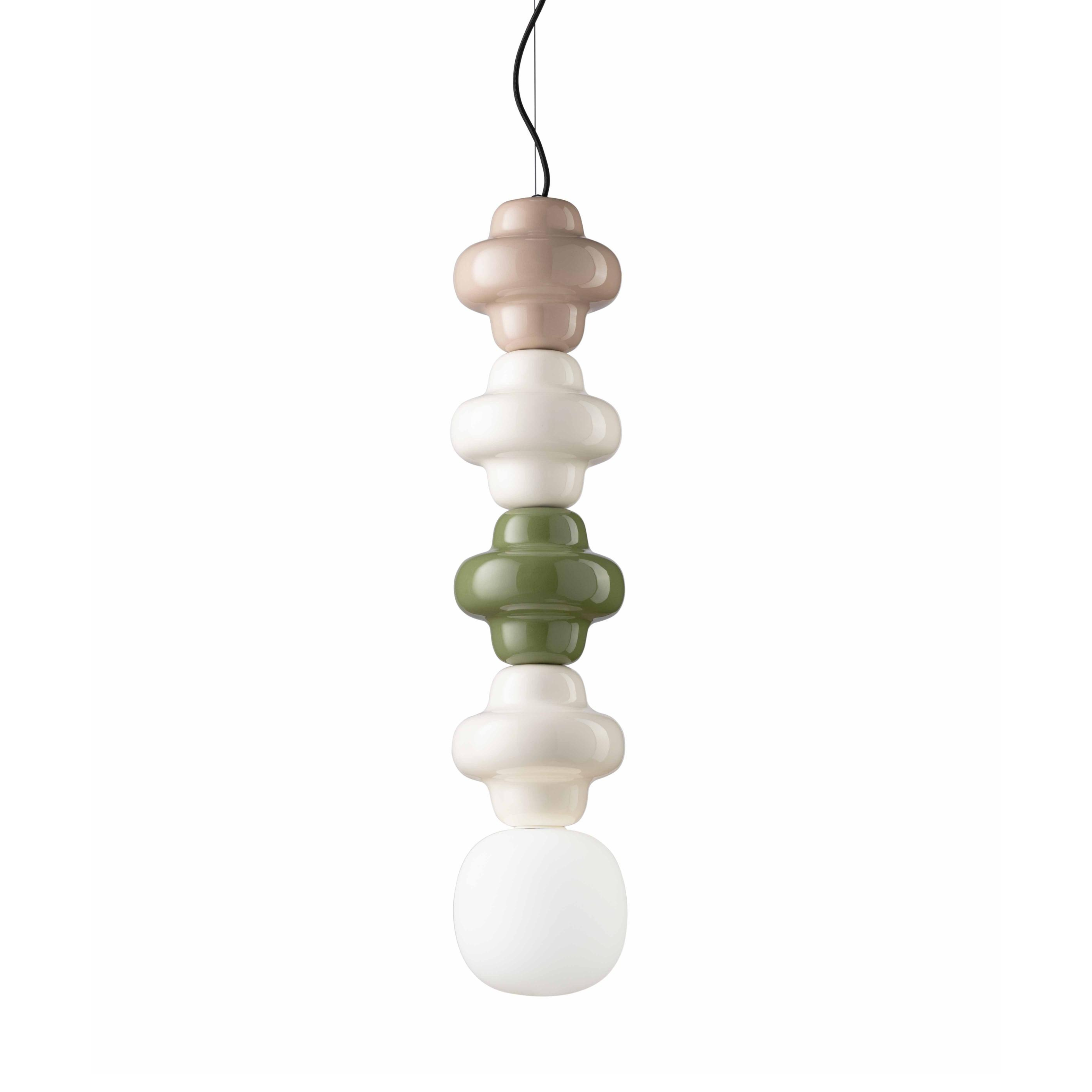 Lampa wisząca ceramiczna COPACABANA MIX kremowy z szałwiowym i beżowym – Ferroluce