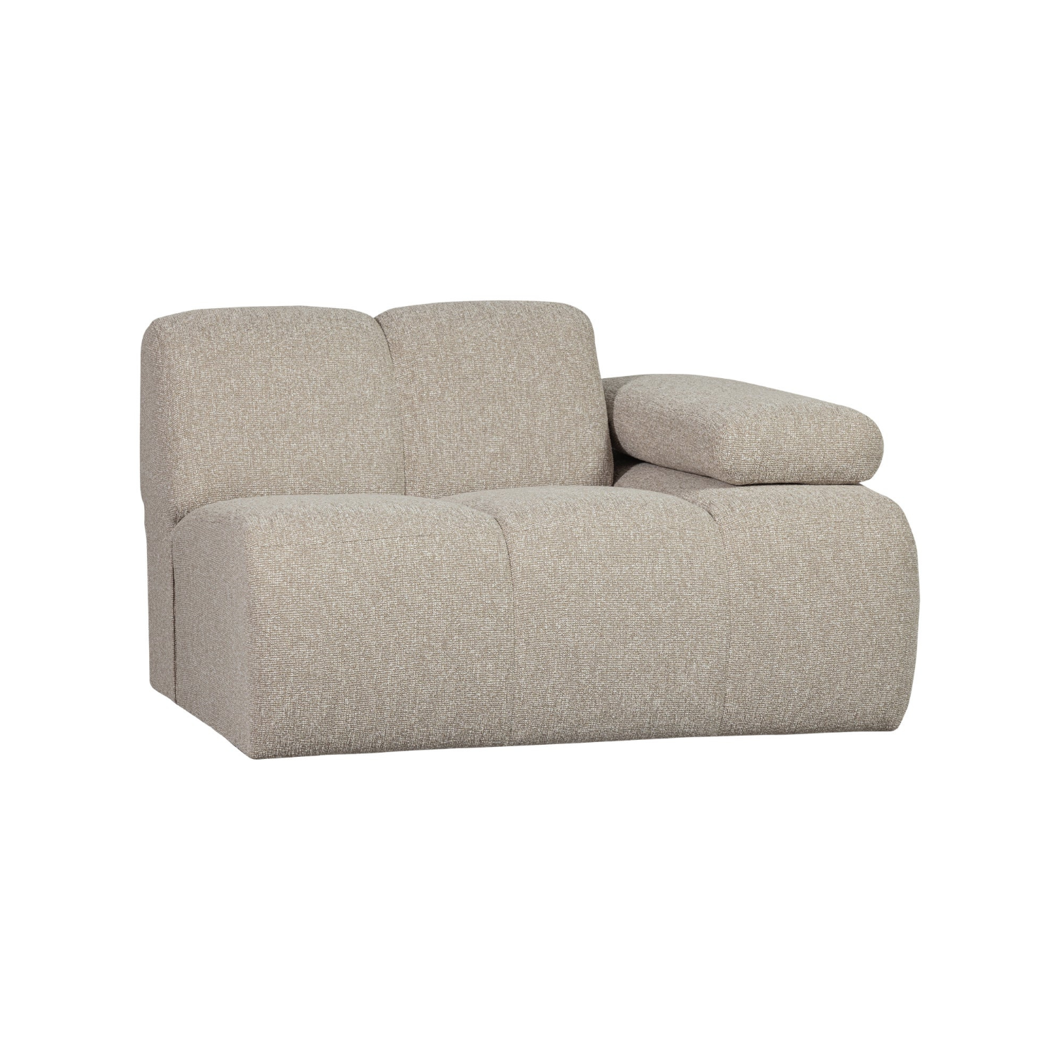MOJO modular sofa - right-side element beige mélange bouclé