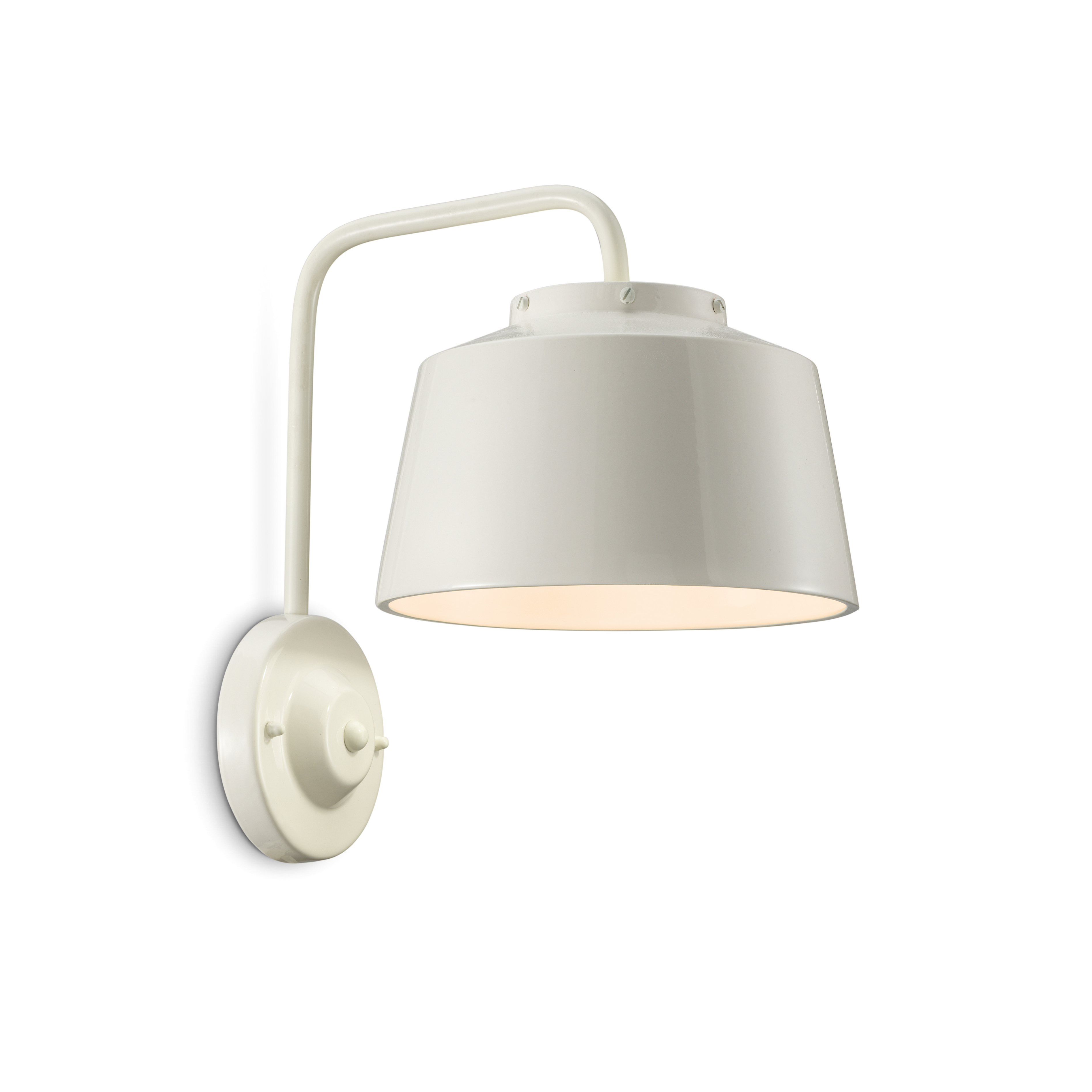 Keramik Wandlampe 50er Jahre creme