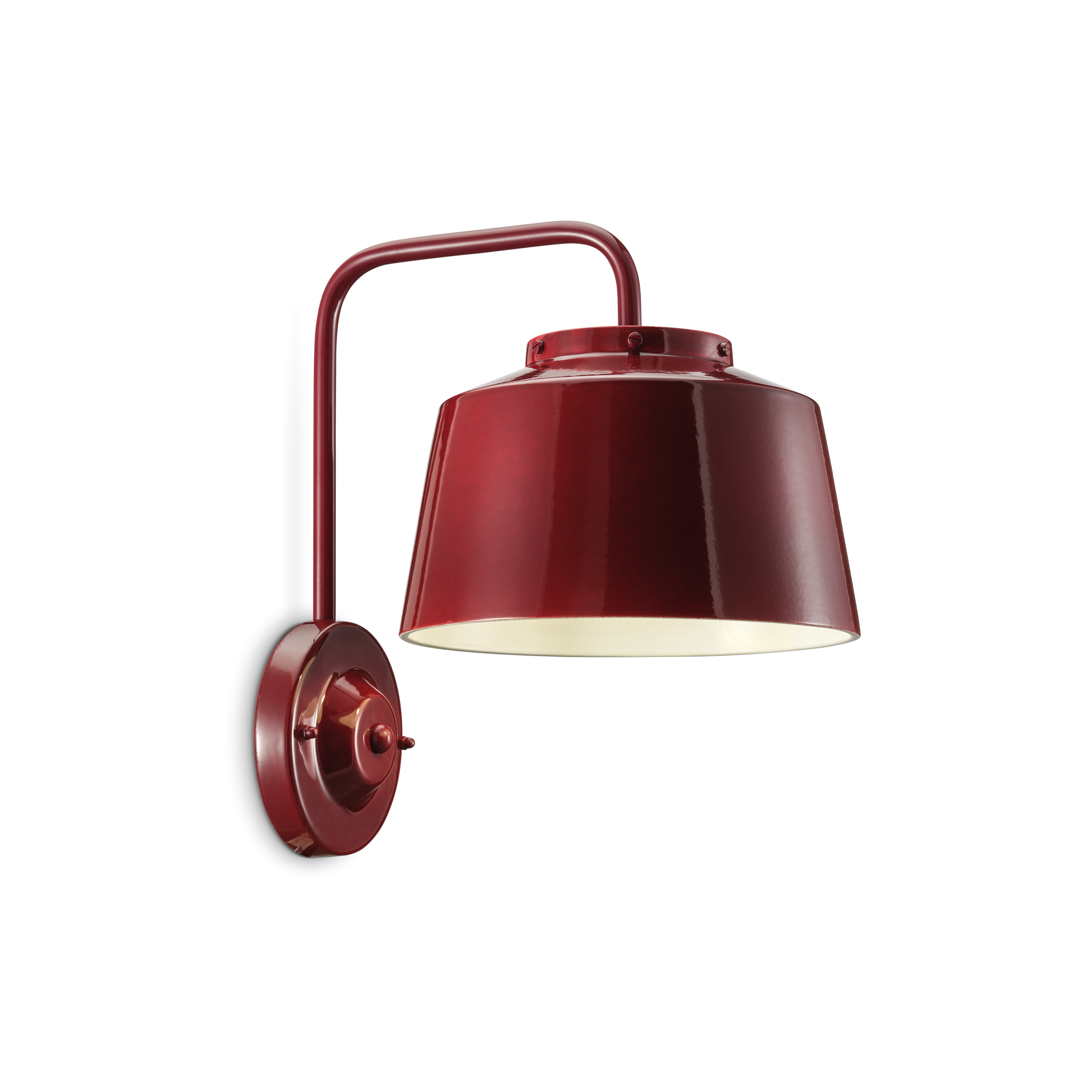 Keramik Wandlampe 50er Jahre rot
