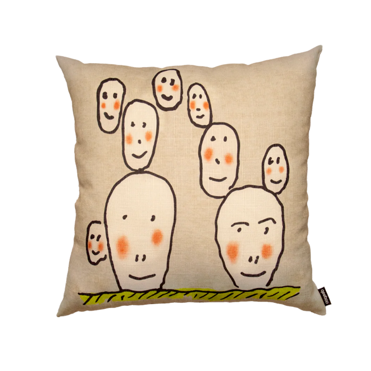 Reversible cushion PRICKLY PEAR beige