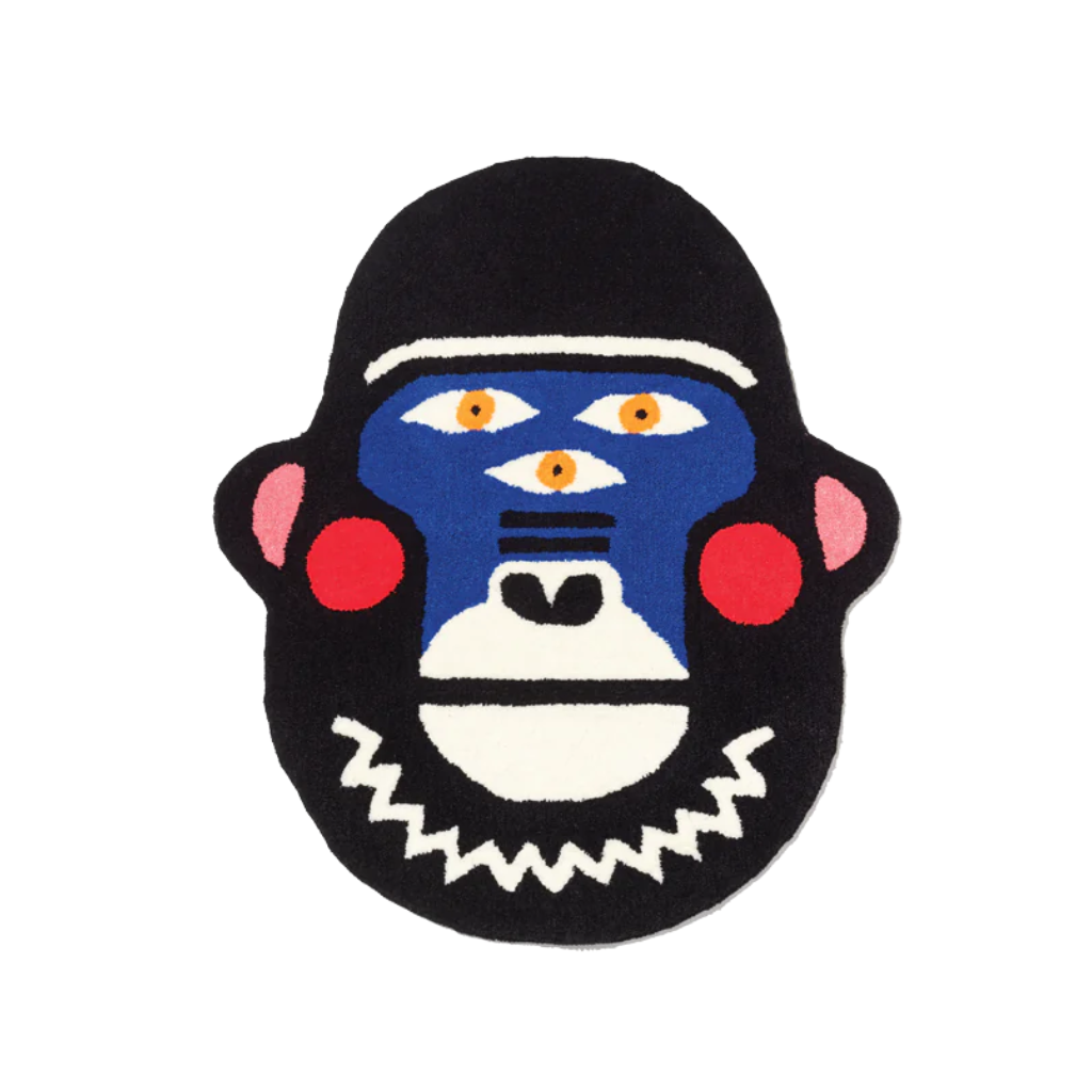 Decorative rug GORILLO black