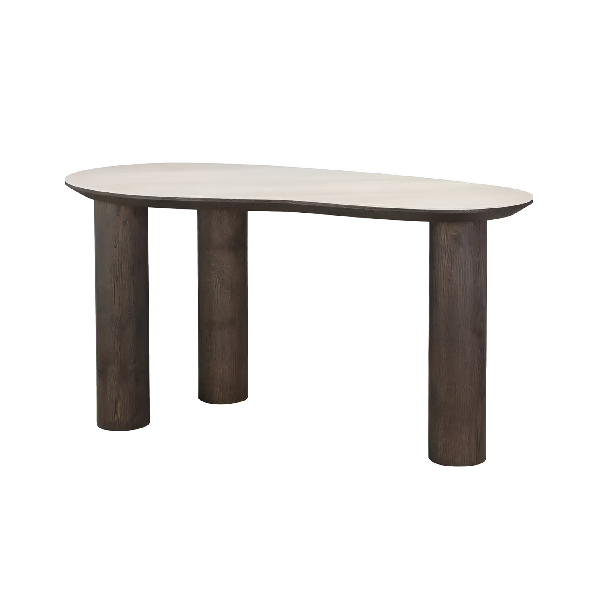 RITZ desk with beige top and dark brown base