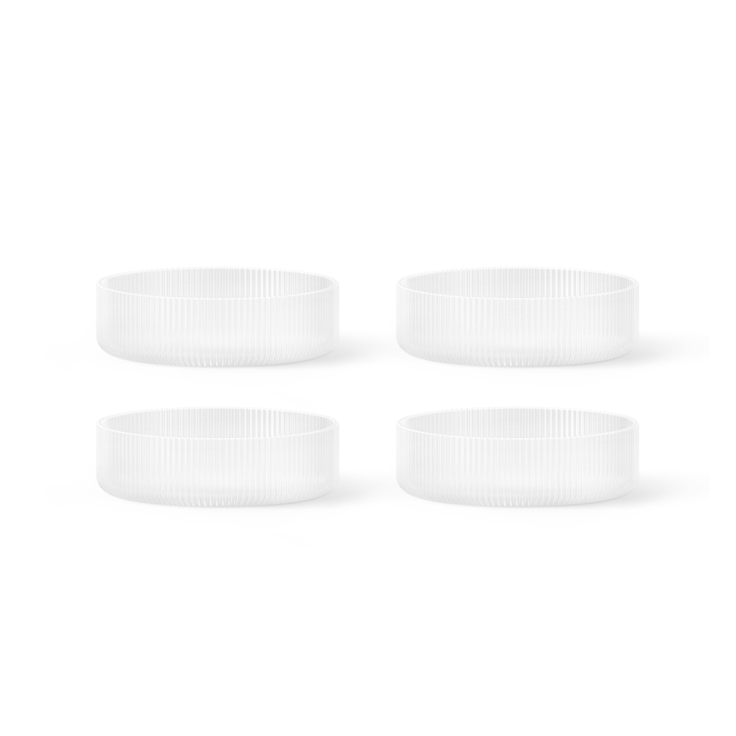 Ripple White Glass Bowl Set