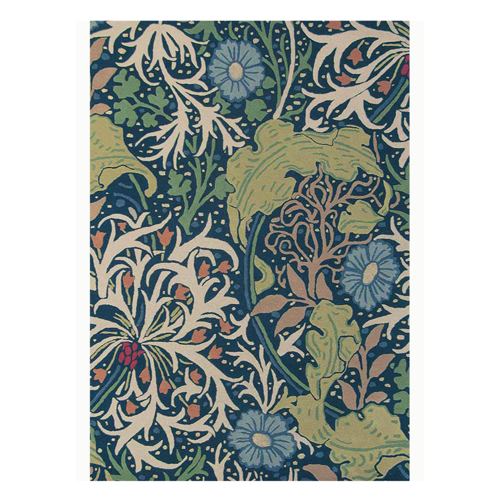 Seaweed rug blue-green
