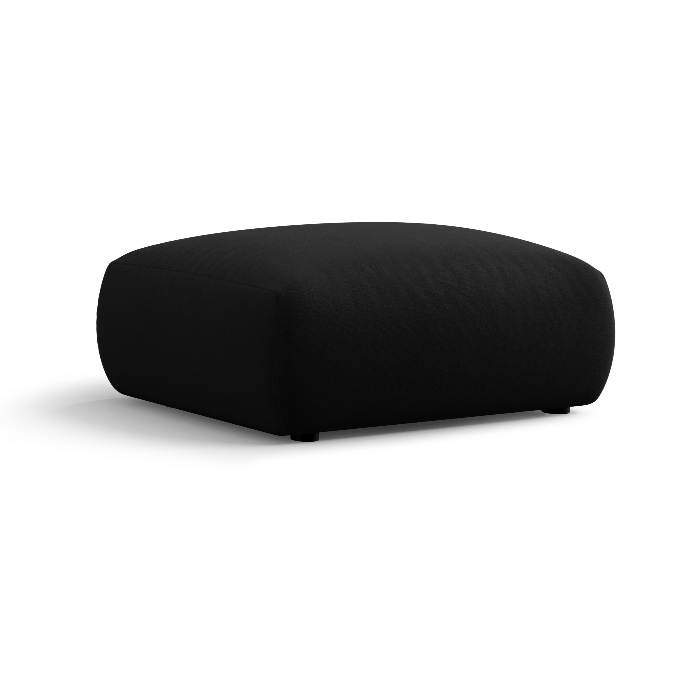 Velvet pouf MATERA black