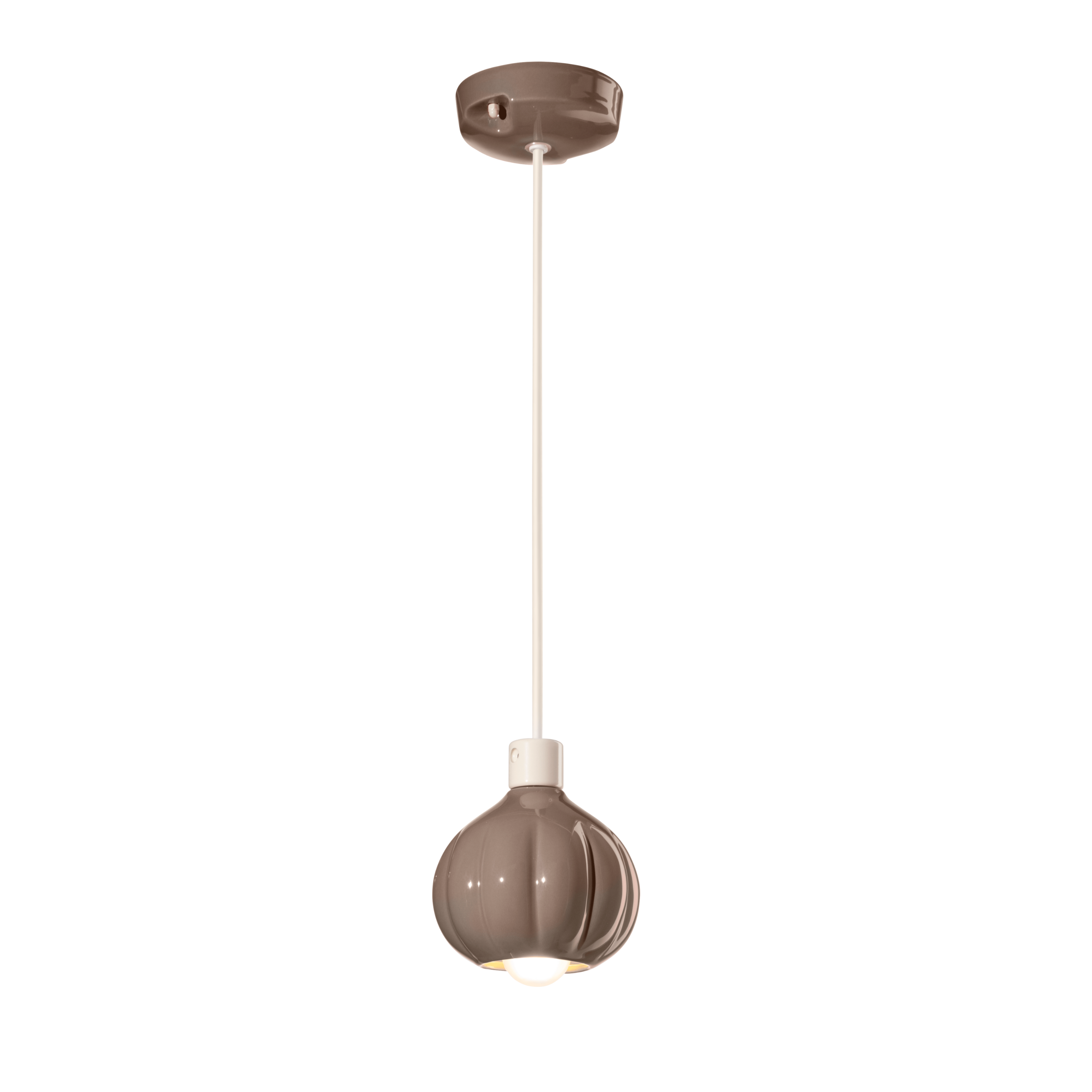 Lampa wisząca ceramiczna AFOXÉ mokka – styl nowoczesny