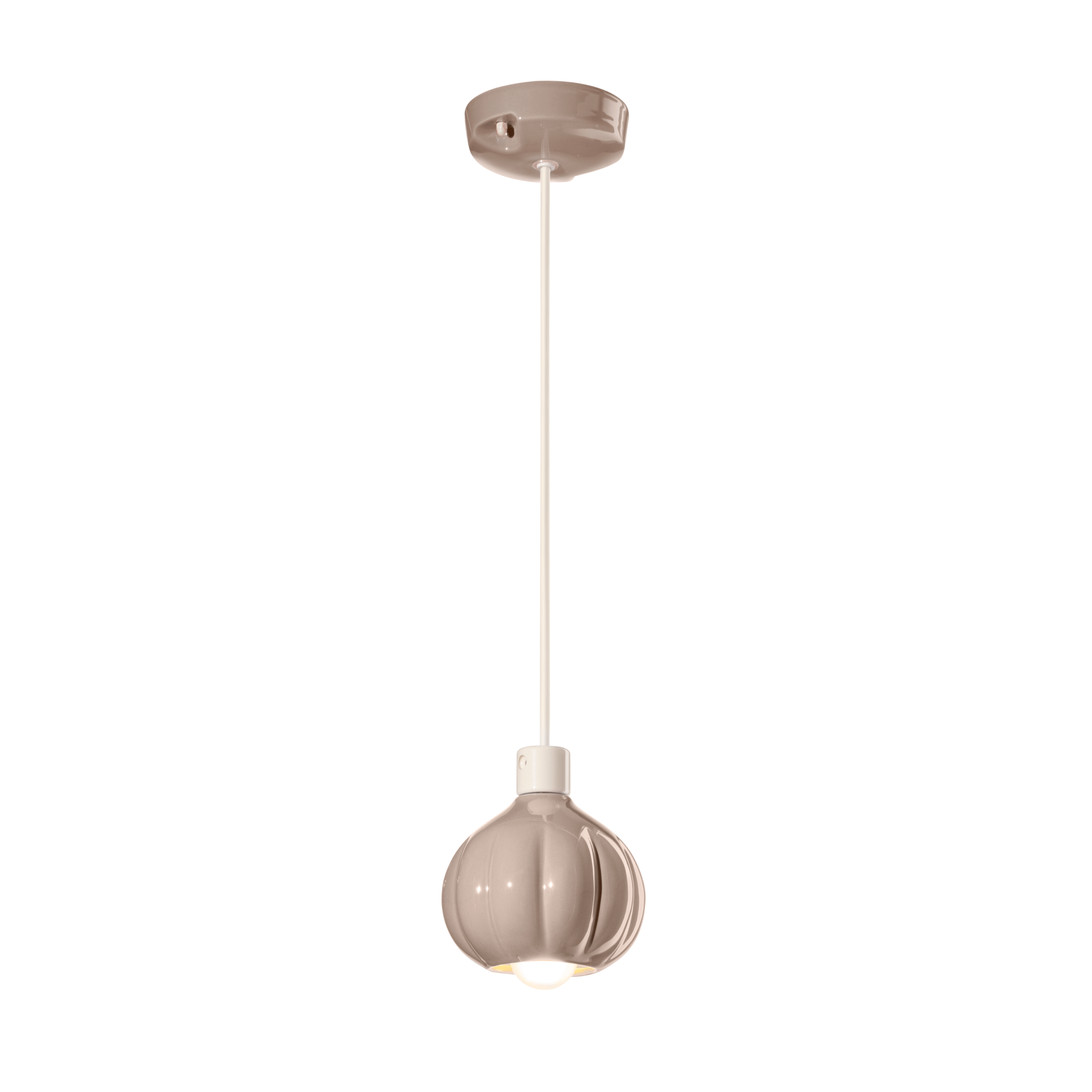 Lampa wisząca ceramiczna AFOXÉ beżowy – Ferroluce