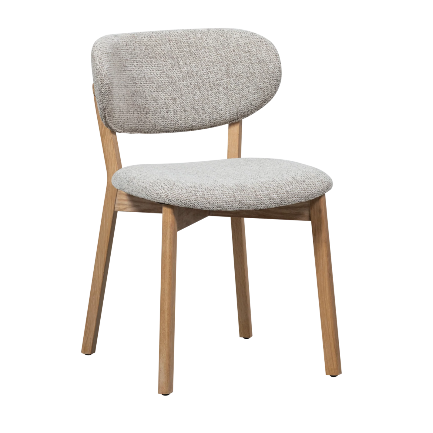UDAR chair in gray-beige with a wooden base