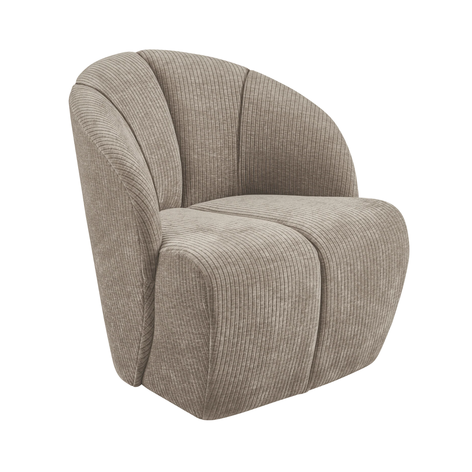 MOJO swivel armchair dark sandy corduroy
