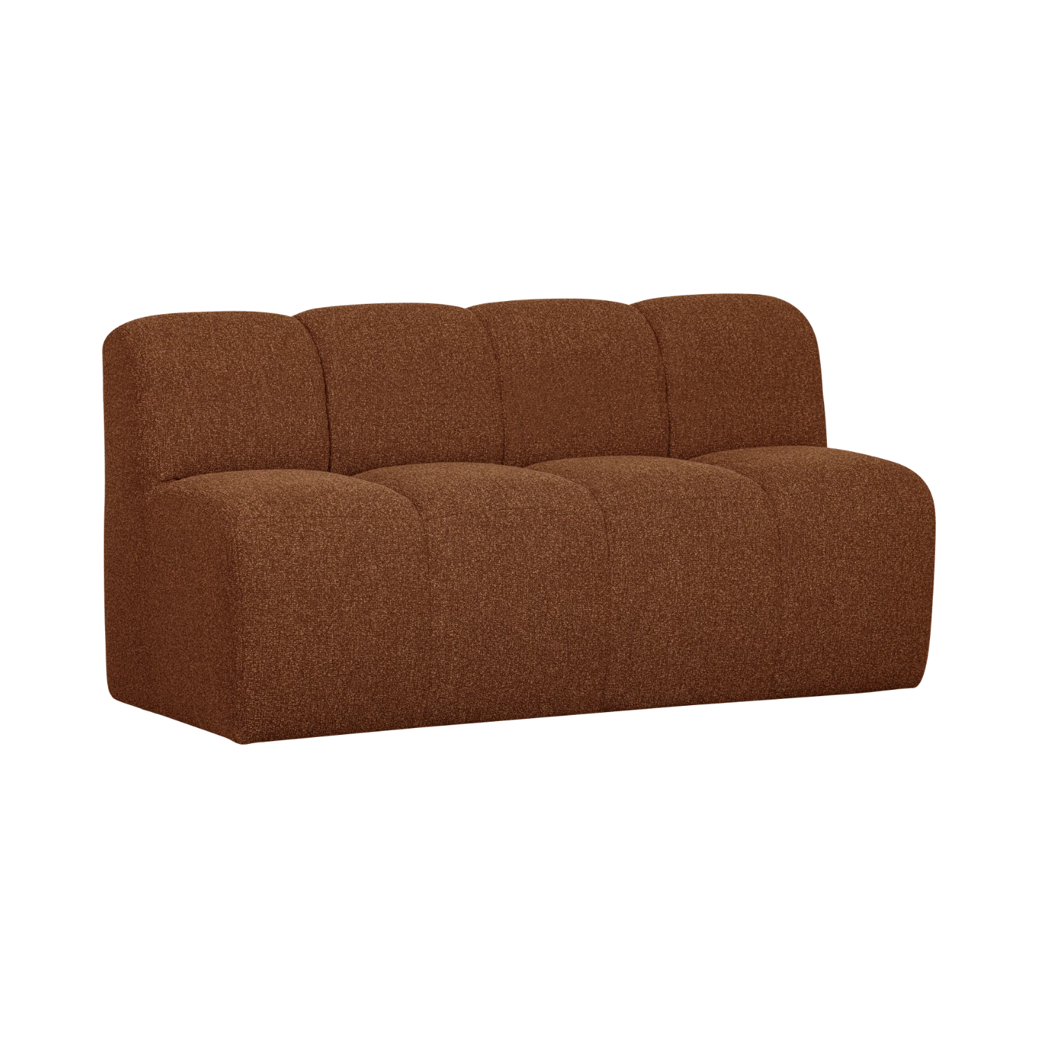 MOJO BENCH Modular Sofa - 3-Seater Rusty Brown Bouclé Element