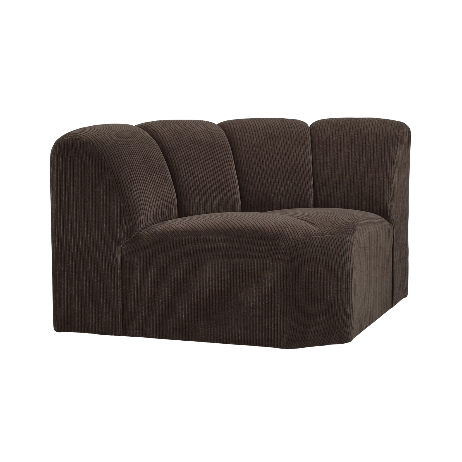 MOJO Modular Sofa - Dark Brown Corduroy Corner Element