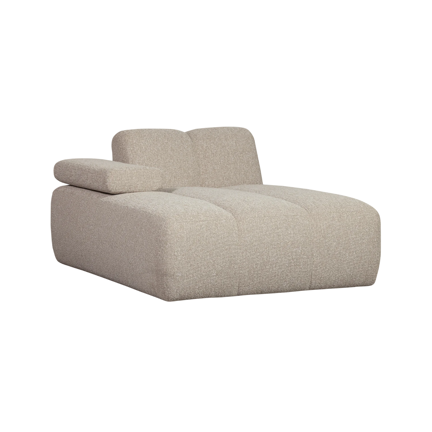 MOJO modular sofa - left-sided beige mélange bouclé chaise longue
