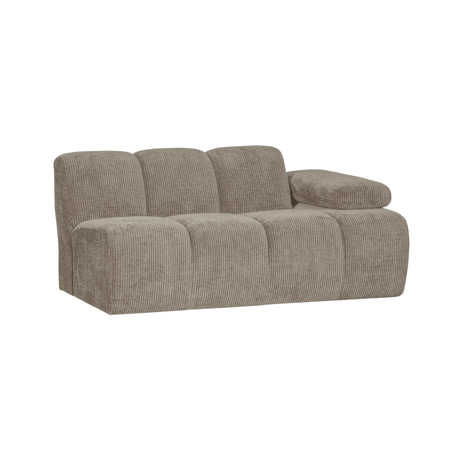 MOJO modular sofa - 1.5-seater right-hand element dark sandy corduroy