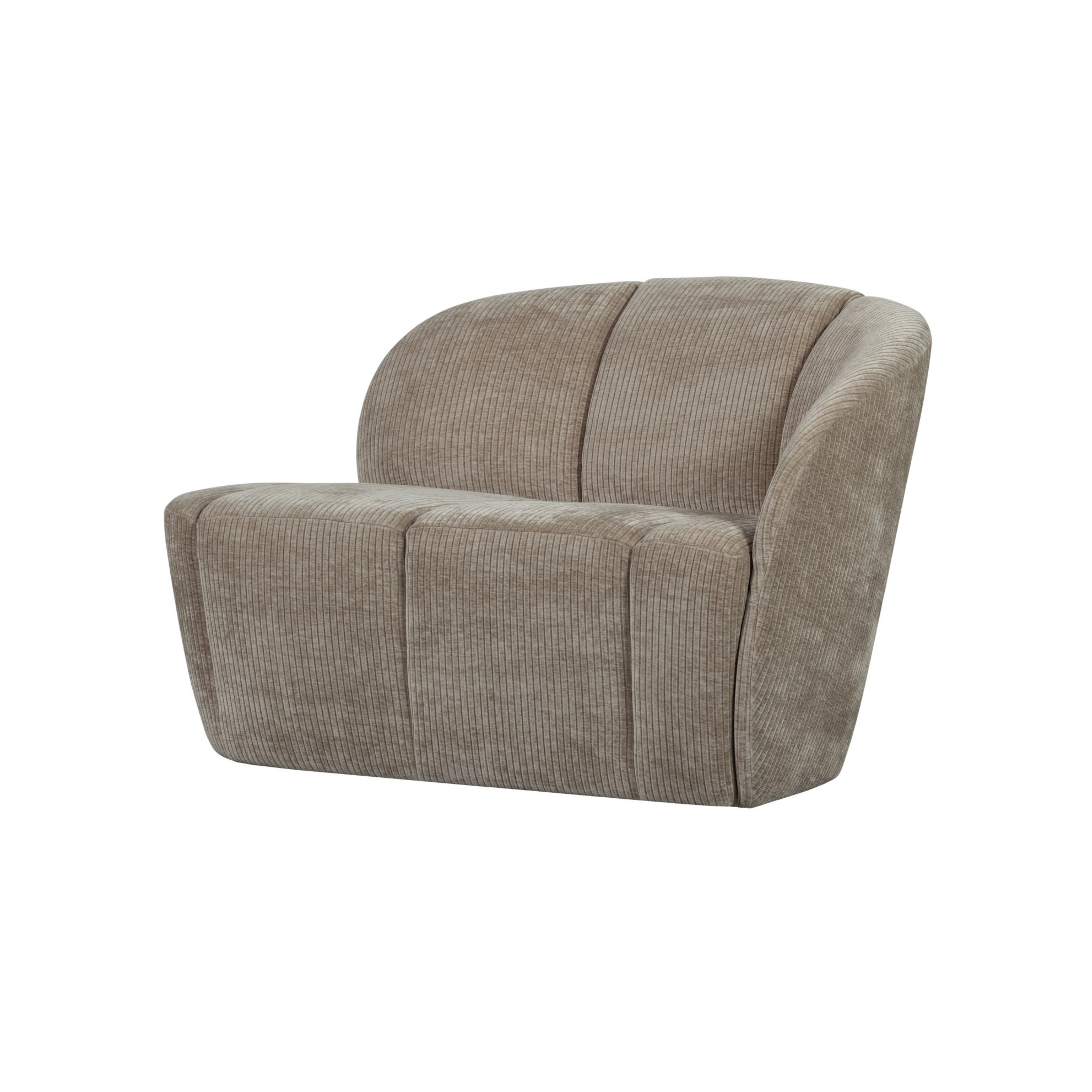 Right-facing 2-seater sofa MOJO dark sandy corduroy