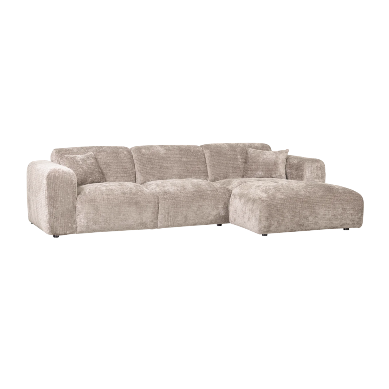 Right-facing modular CLOUD corner sofa in beige