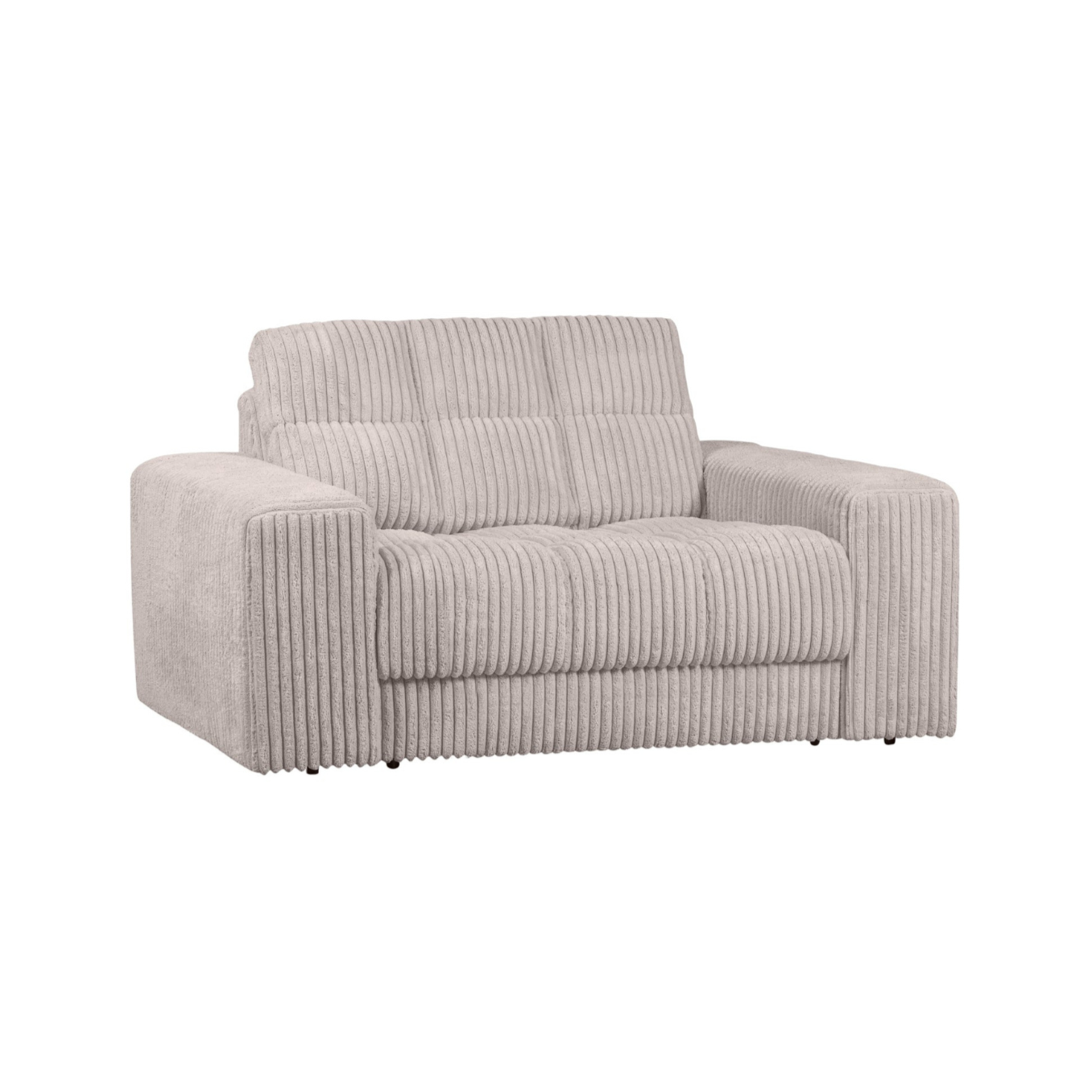 SECOND DATE cream corduroy loveseat sofa