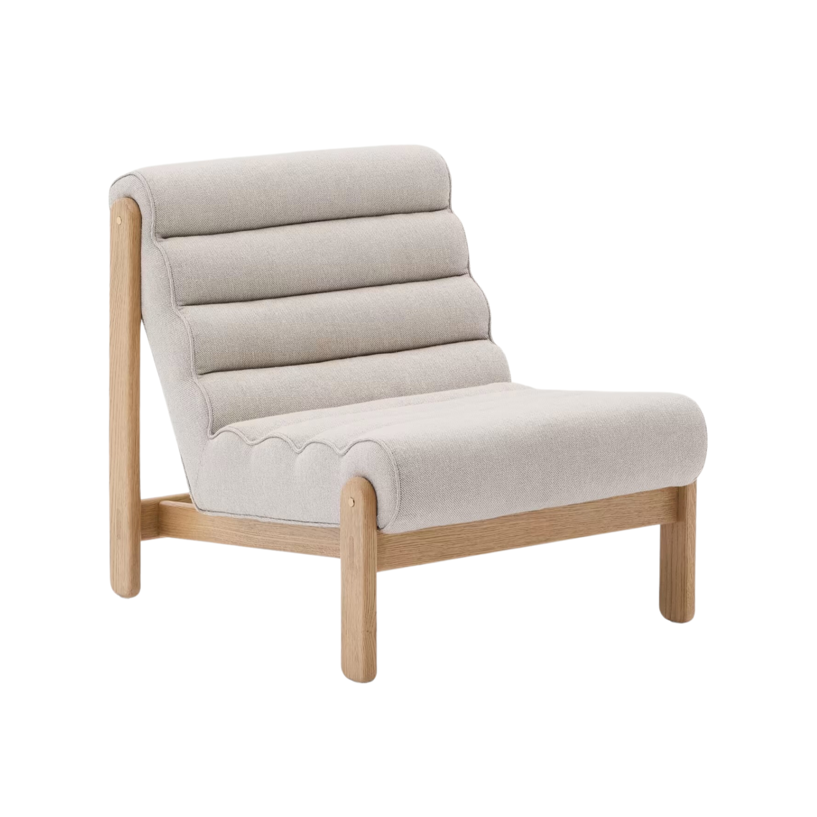 MAGIRA white armchair with wooden base