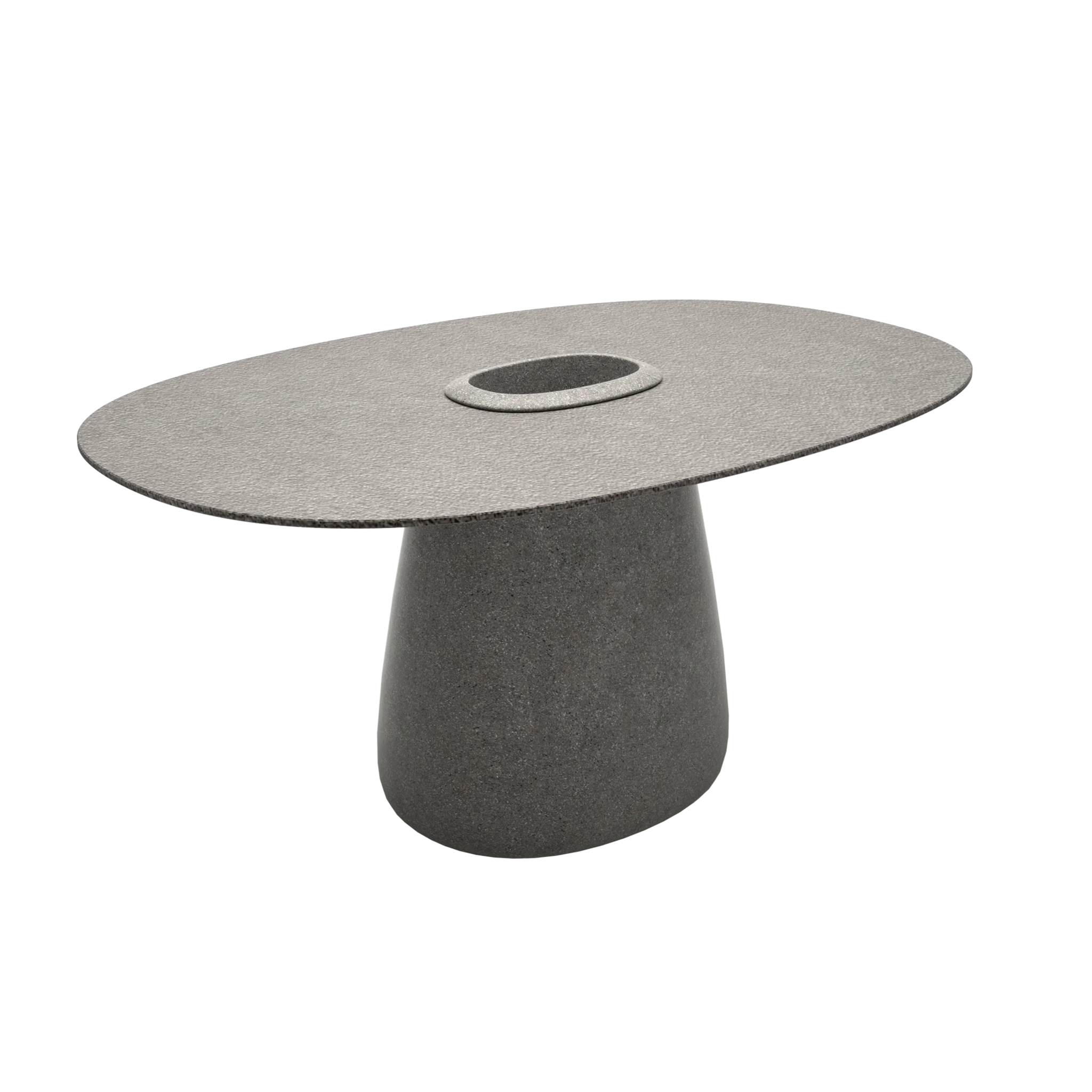 Cobble Gray Garden Table with Container